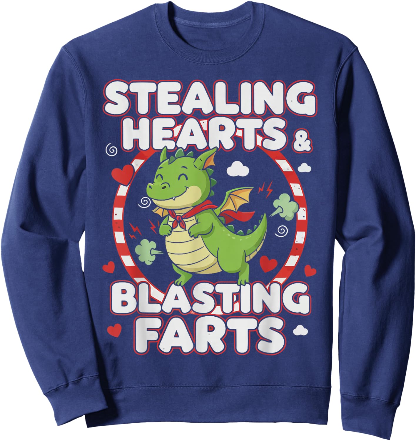 Stealing Hearts and Blasting Farts Cute Kids & Toddler Sweatshirt - Sweatshirt | Navy