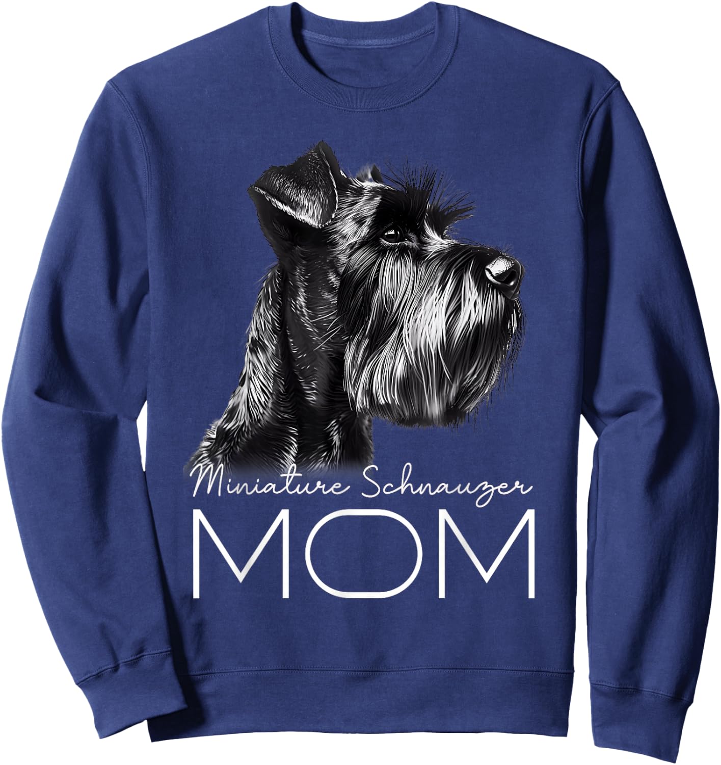 Miniature Schnauzer Mom Sweatshirt - Sweatshirt | Navy