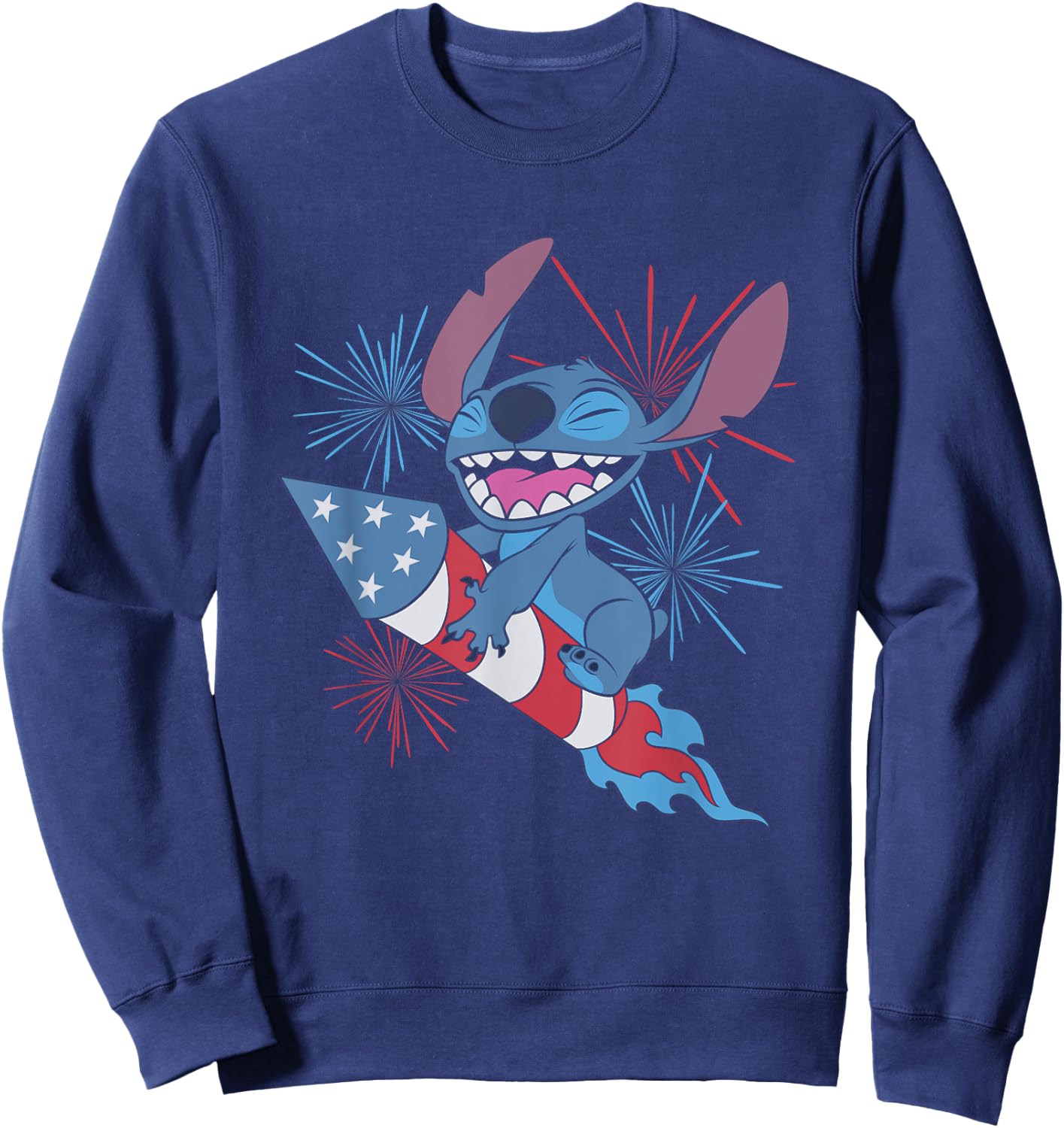 Disney Lilo & Stitch 4th Of July Rocket Stitch Sweatshirt - Sweatshirt | Navy