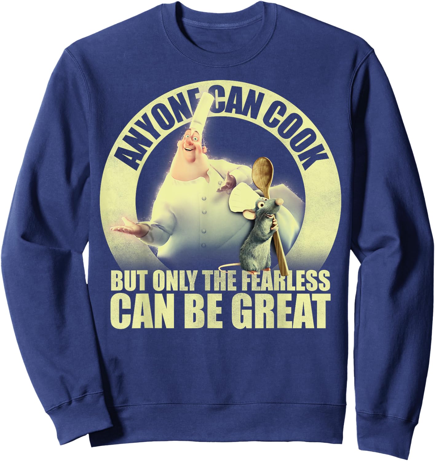 Disney Pixar Ratatouille Anyone Can Cook Vintage Badge Sweatshirt - Sweatshirt | Navy