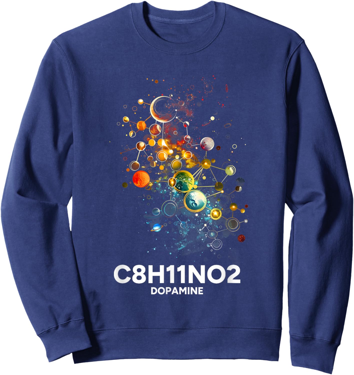 Dopamin Molekül Chemie Wissenschaft Chemie Liebe Sweatshirt - Sweatshirt | Navy