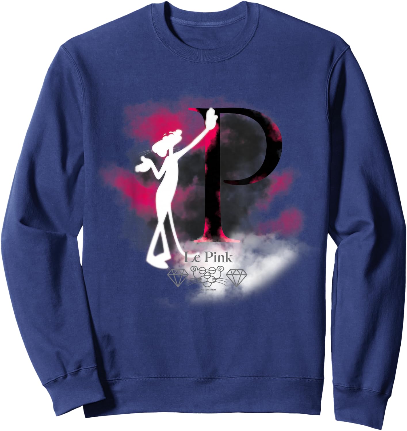 Pink Panther Le Pink Silhouette im Nebel Sweatshirt - Sweatshirt | Navy