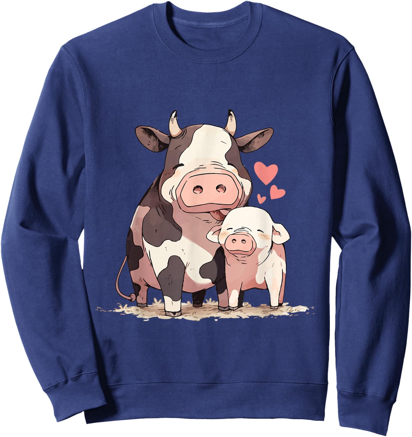 Cows, Pigs And Cow Stuff Cow And Pig Love Sweatshirt - Sweatshirt | Navy