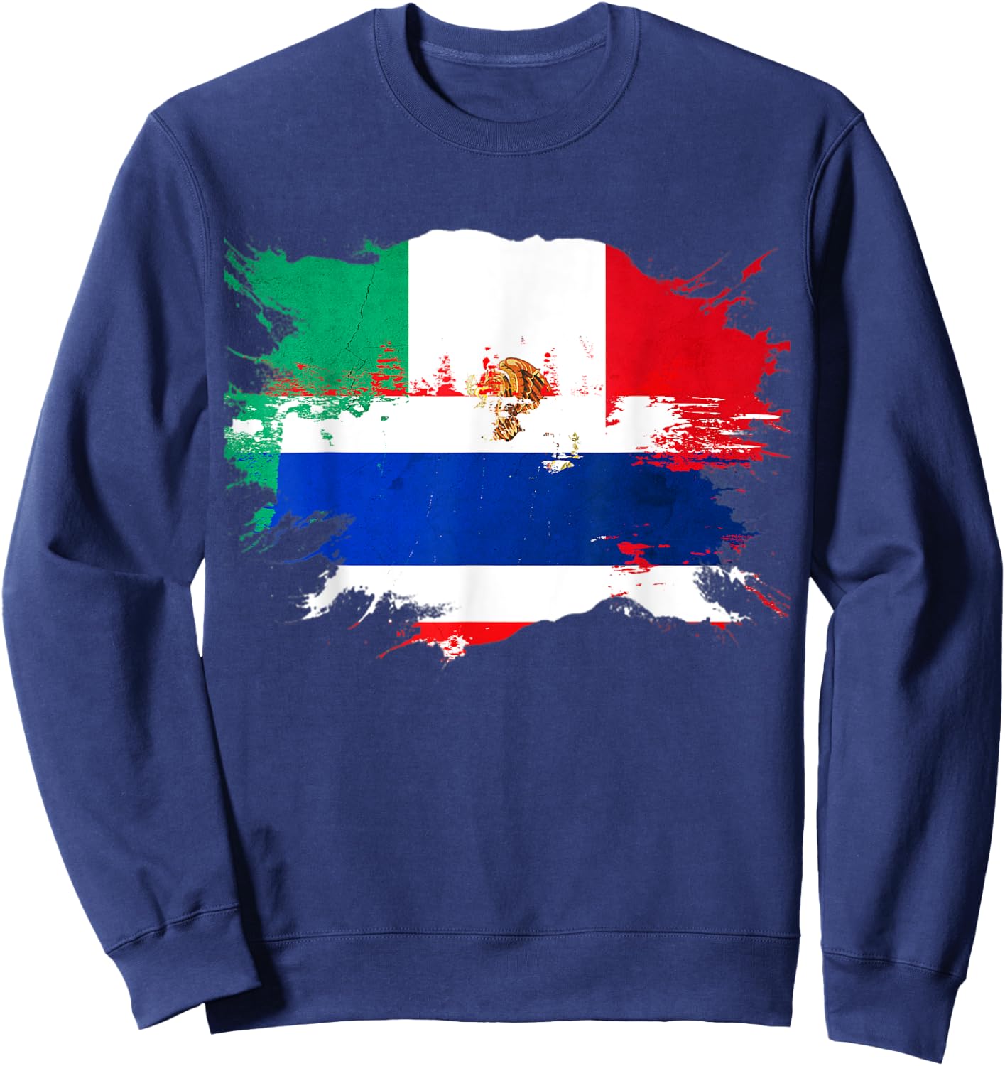 Mexican and Thai Mix Heritage Flag Sweatshirt - Sweatshirt | Navy
