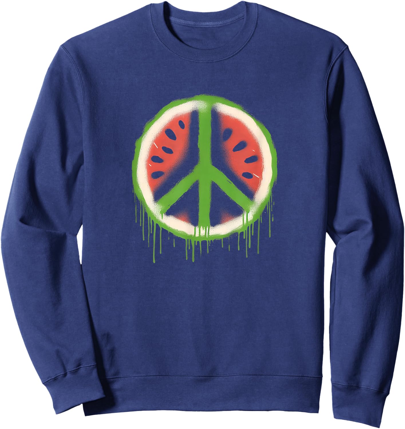 Palästina Wassermelone Palästina Frieden Wassermelone Palästina Sweatshirt - Sweatshirt | Navy