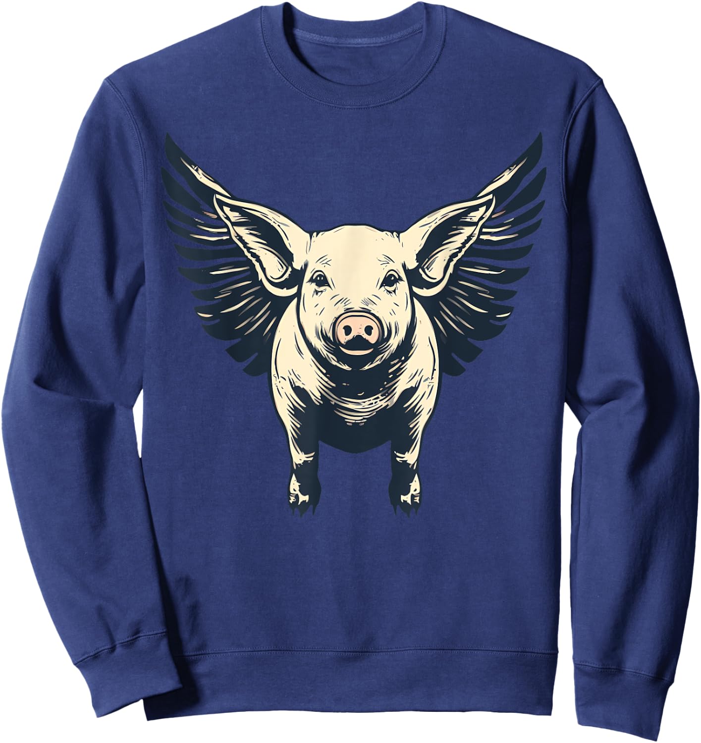 Flying Pig With Wings Fly Pig Lovers Sweatshirt - Sweatshirt | Navy