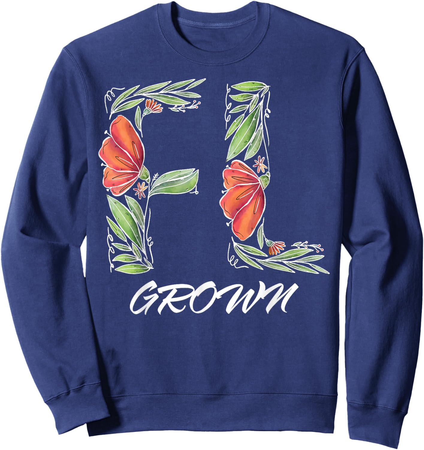Florida Flo Grown Shirt Miami Orlando Tampa Destin Flag Sweatshirt - Sweatshirt | Navy