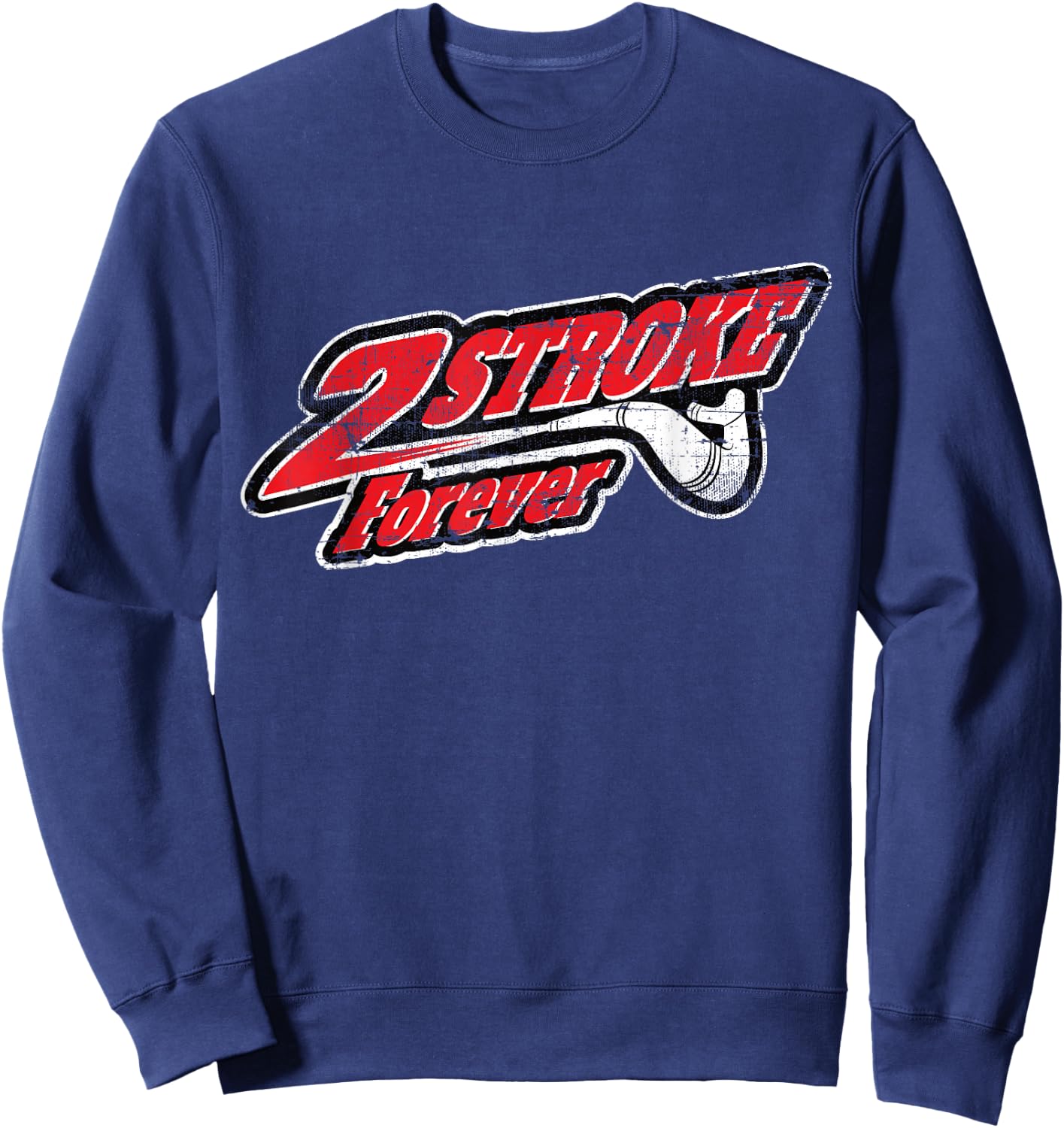 2-Takt Forever für alle Motocross- und Enduro-Fahrer Sweatshirt - Sweatshirt | Navy