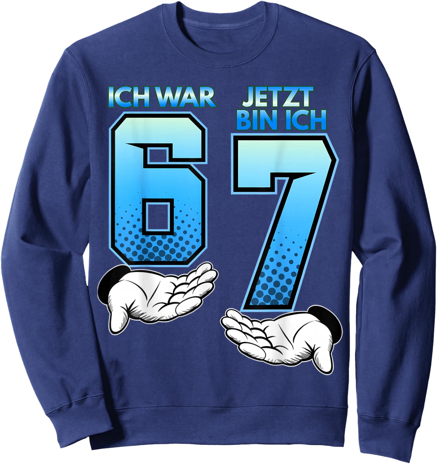 I was 6 Now I Am 7 Kinder 67 Geburtstag Sweatshirt - Sweatshirt | Navy