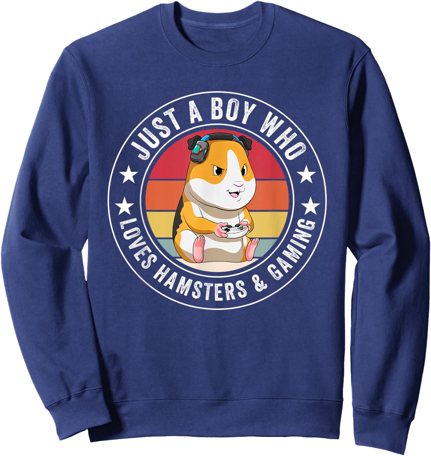 Hamster Gamer Kawaii Gaming Anime Apparel for Boys Girls Sweatshirt - Sweatshirt | Navy