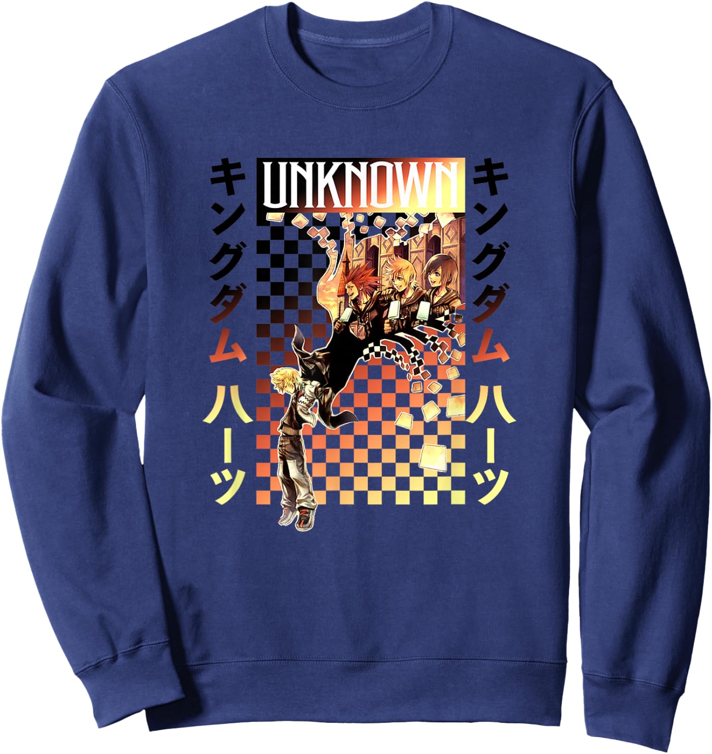 Disney Kingdom Hearts Unknown Ice Cream Memory Kanji Poster Sweatshirt - Sweatshirt | Navy