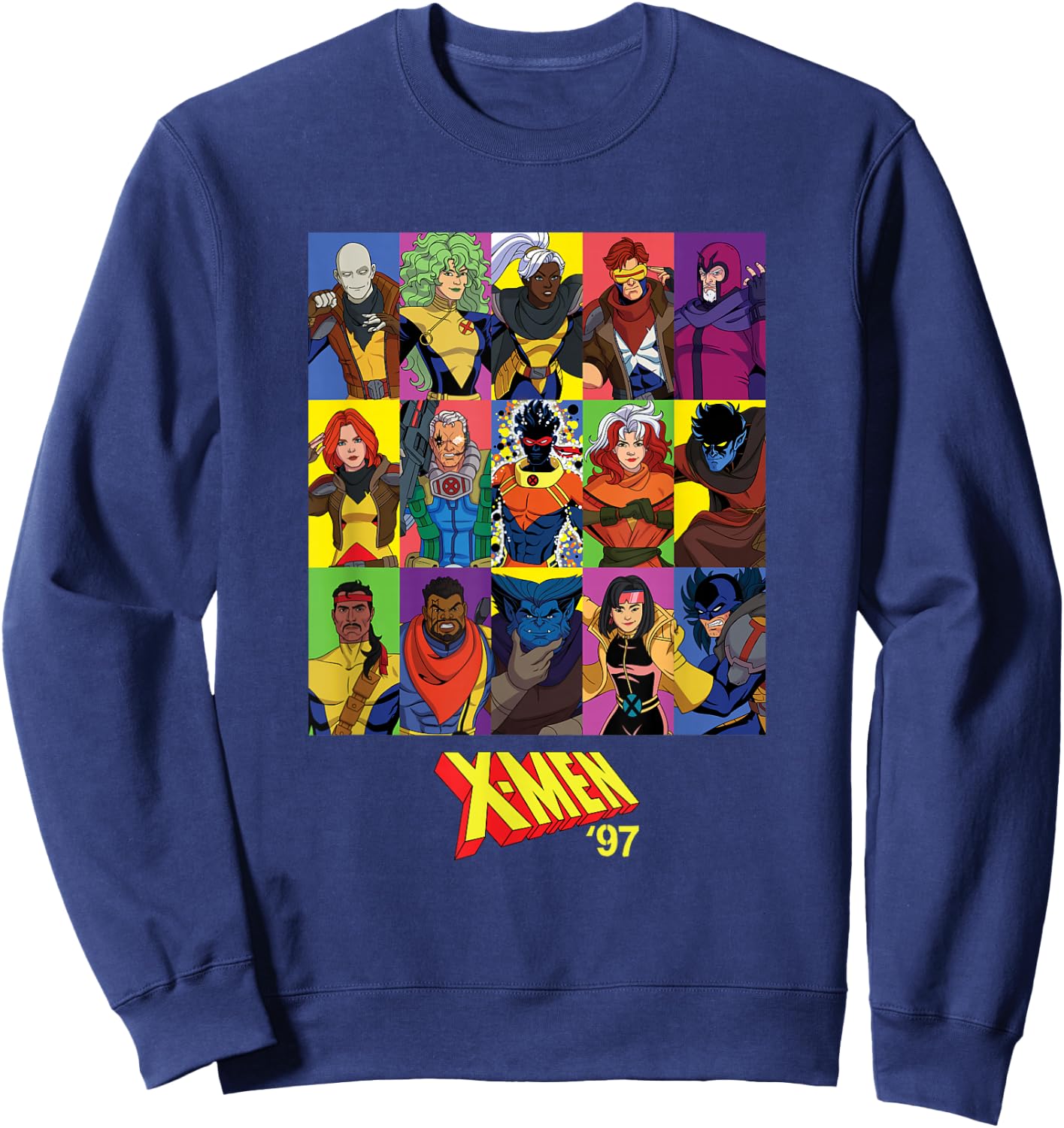 Marvel Studios X-Men '97 Season 2 All-New Character Grid Sweatshirt - Sweatshirt | Navy