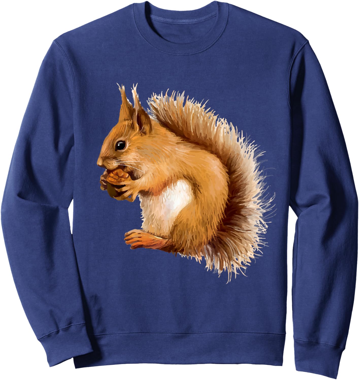 Squirrel , Squirrel Shirt for Children, Squirrel Women's , black, s Sweatshirt - Sweatshirt | Navy