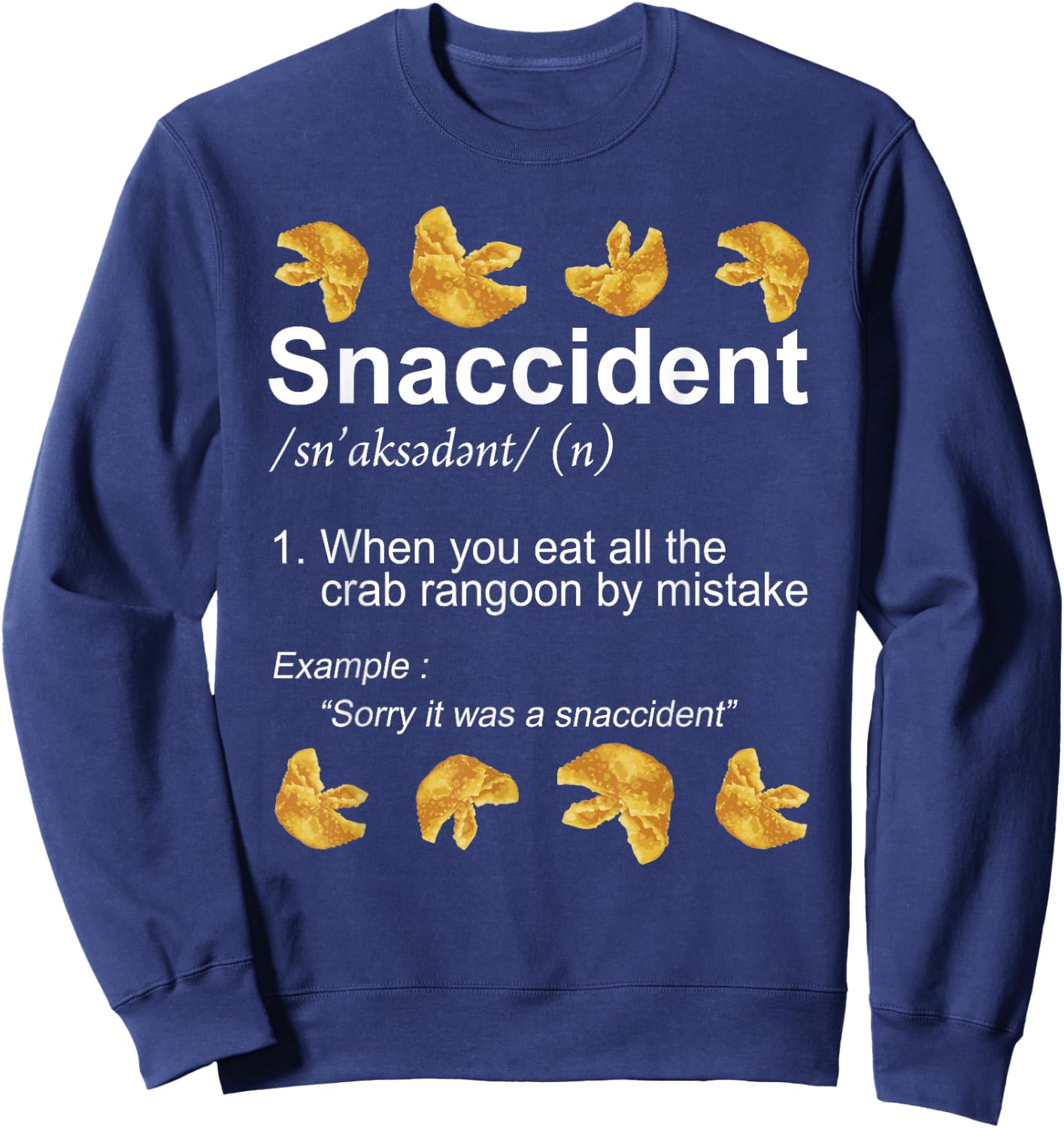 Funny Crab Rangoon Sweatshirt - Sweatshirt | Navy