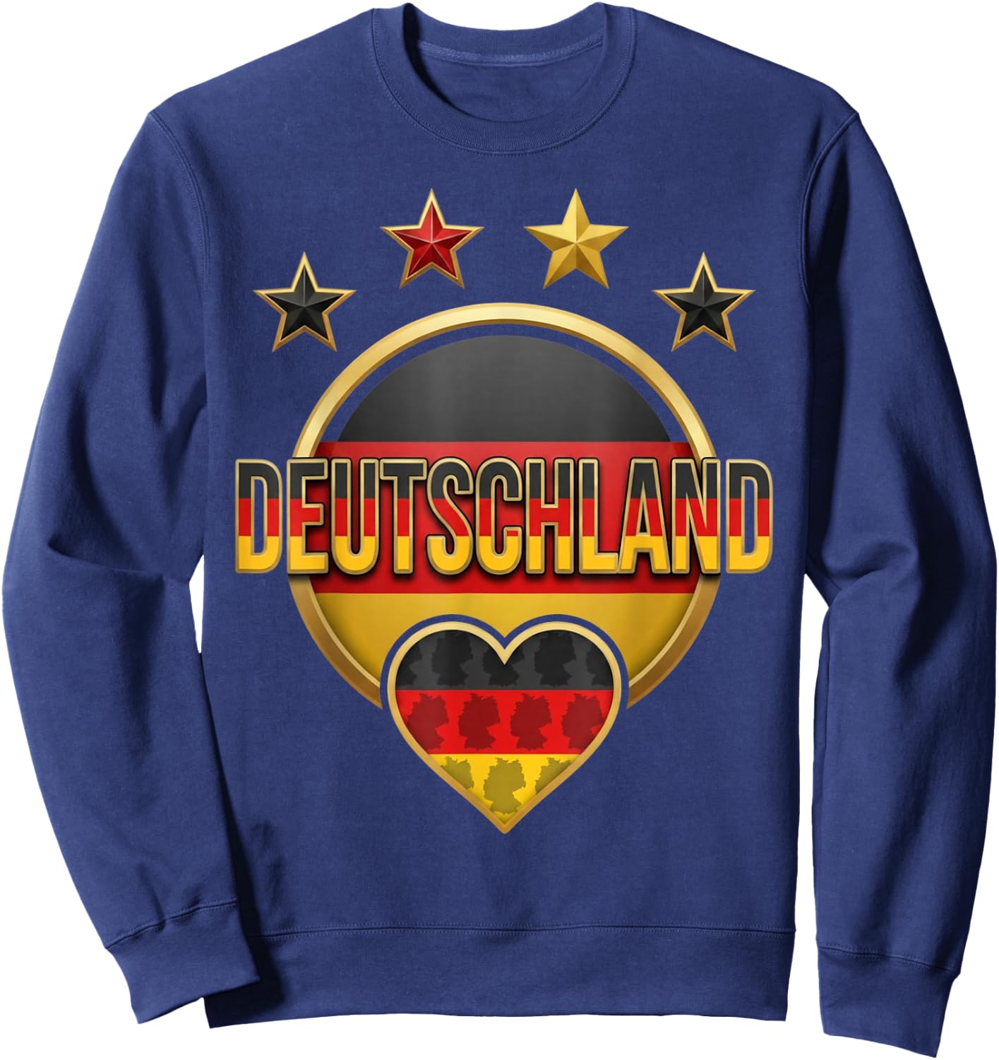 Deutschland Stern und Karte Design Germany Sweatshirt - Sweatshirt | Navy