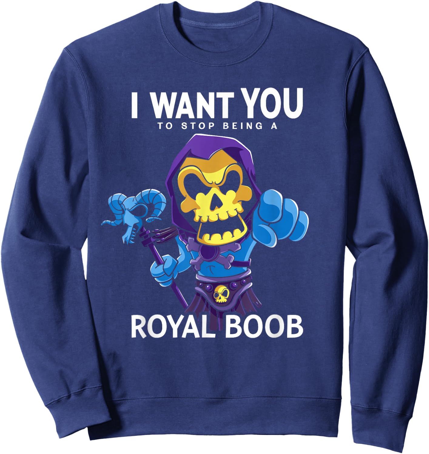 Retro 80's Cartoon Wants You Sweatshirt - Sweatshirt | Navy