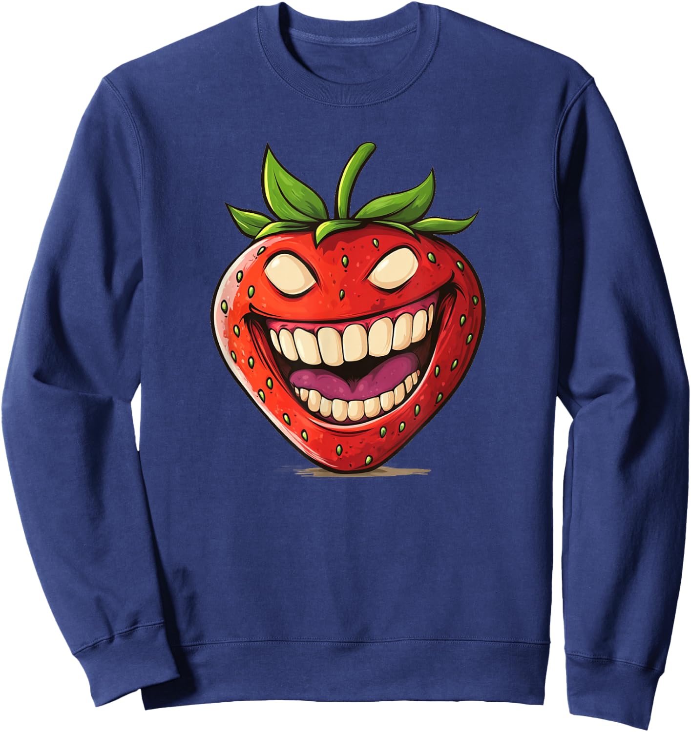 Evil Strawberry Fruit Costume for Fruits Lovers Sweatshirt - Sweatshirt | Navy