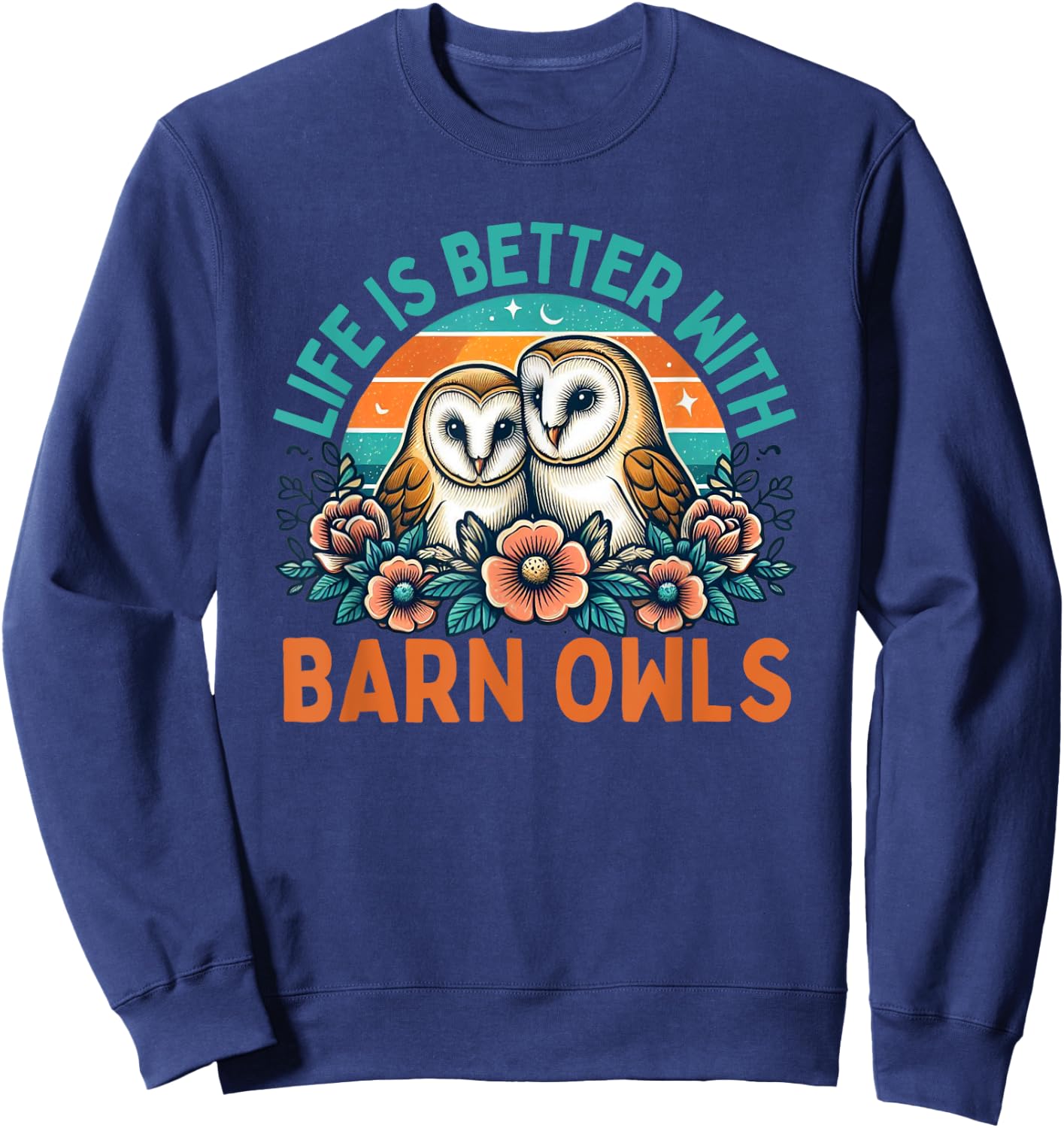 Barn Owl Lover Barn Owls Sweatshirt - Sweatshirt | Navy