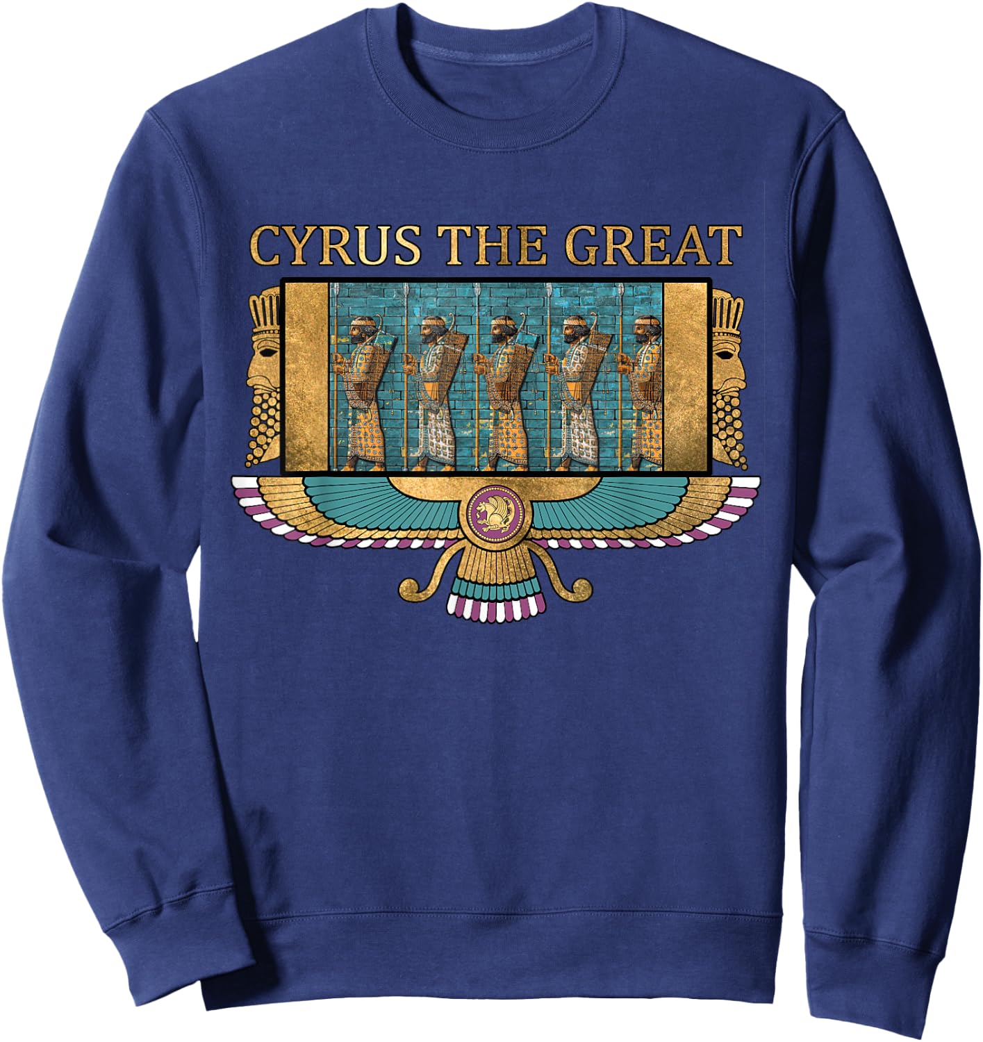 Cyrus the Great Old Persia Achaemidian Persian , black Sweatshirt - Sweatshirt | Navy