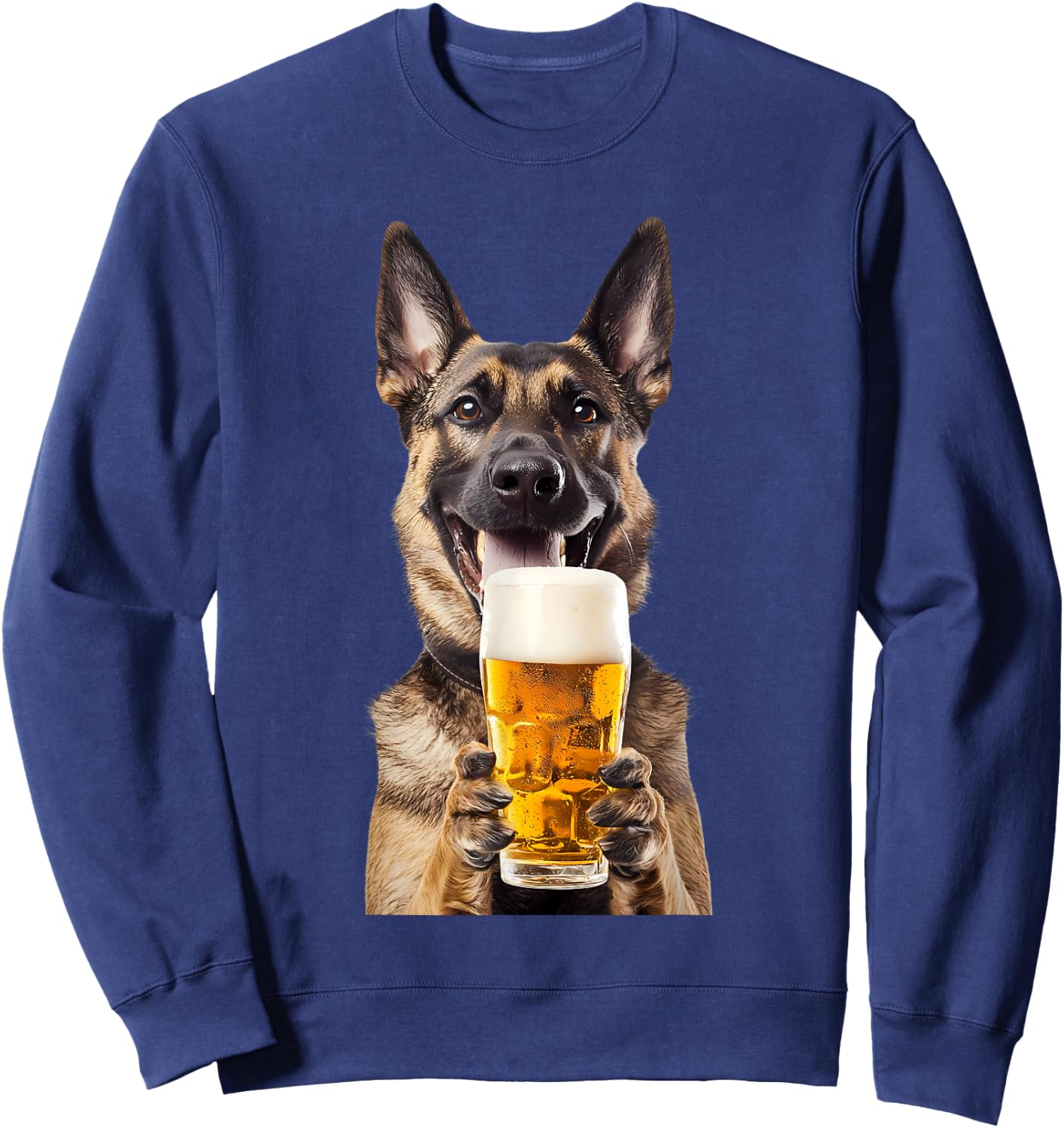 Belgian malinois Beer Sweatshirt - Sweatshirt | Navy