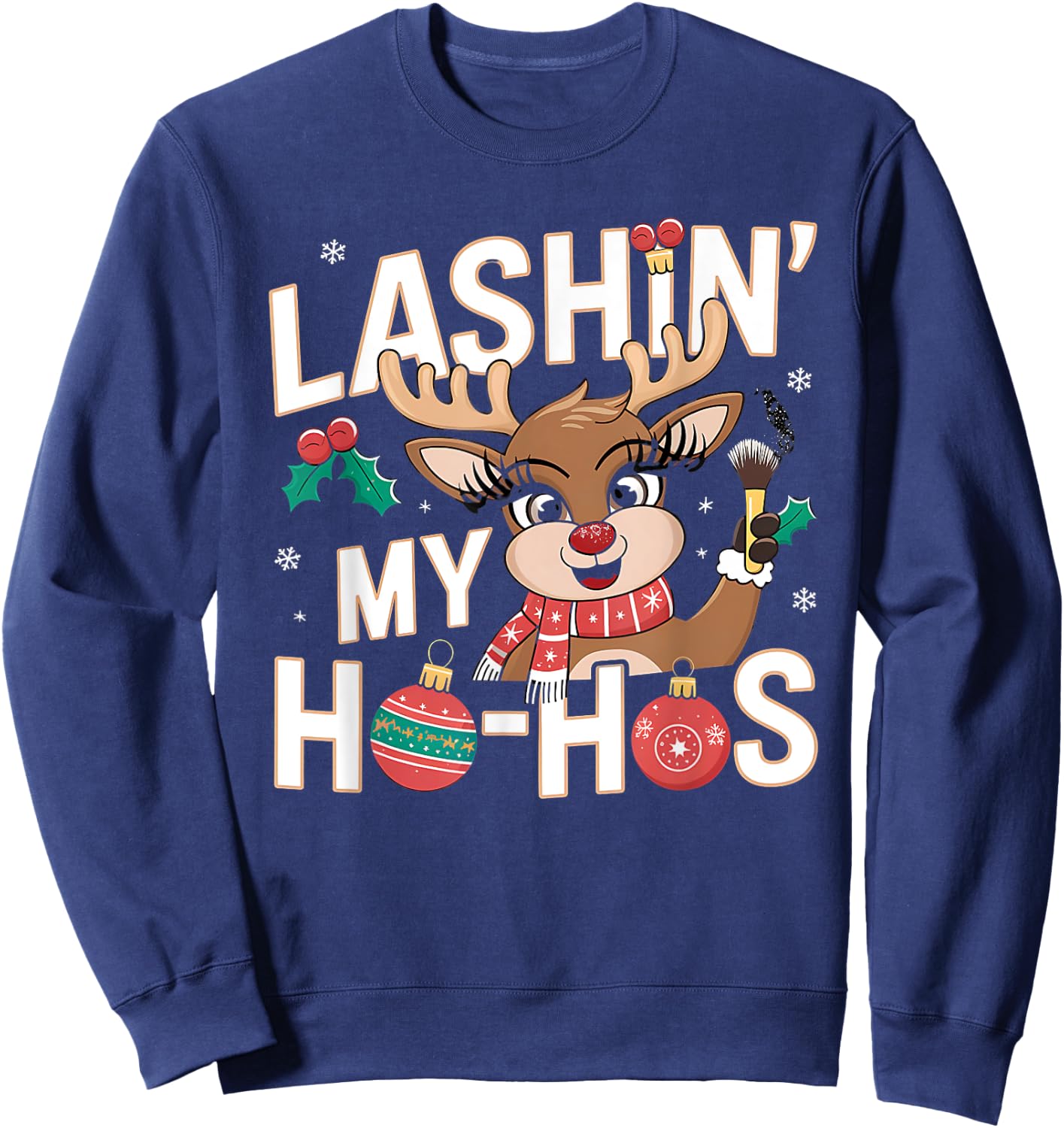 Xmas Cosmetics Lash Artist Lash Tech Girls Sweatshirt - Sweatshirt | Navy