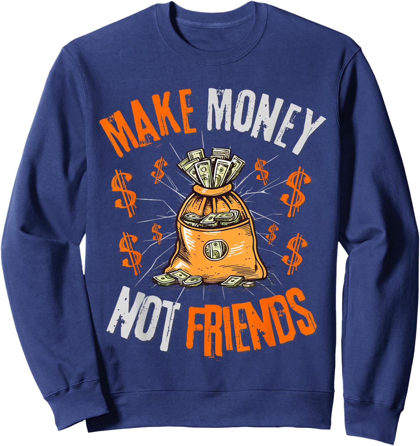Olive Green and Orange Sweatshirt - Sweatshirt | Navy