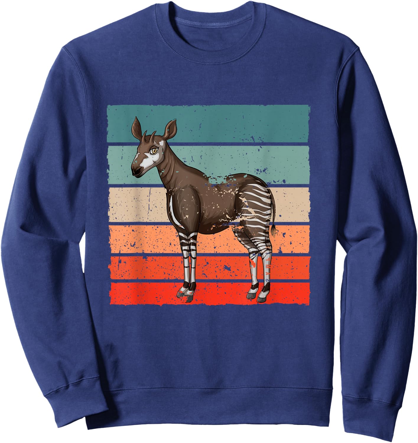 Okapi Lover Retro Okapi Girl Okapi Boy Okapis Sweatshirt - Sweatshirt | Navy