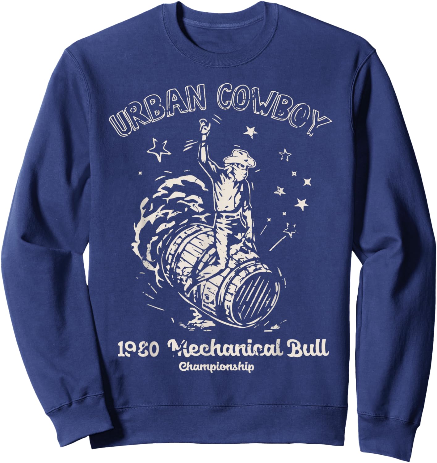 Urban Cowboy 1980's Mechanical Bull Sweatshirt - Sweatshirt | Navy