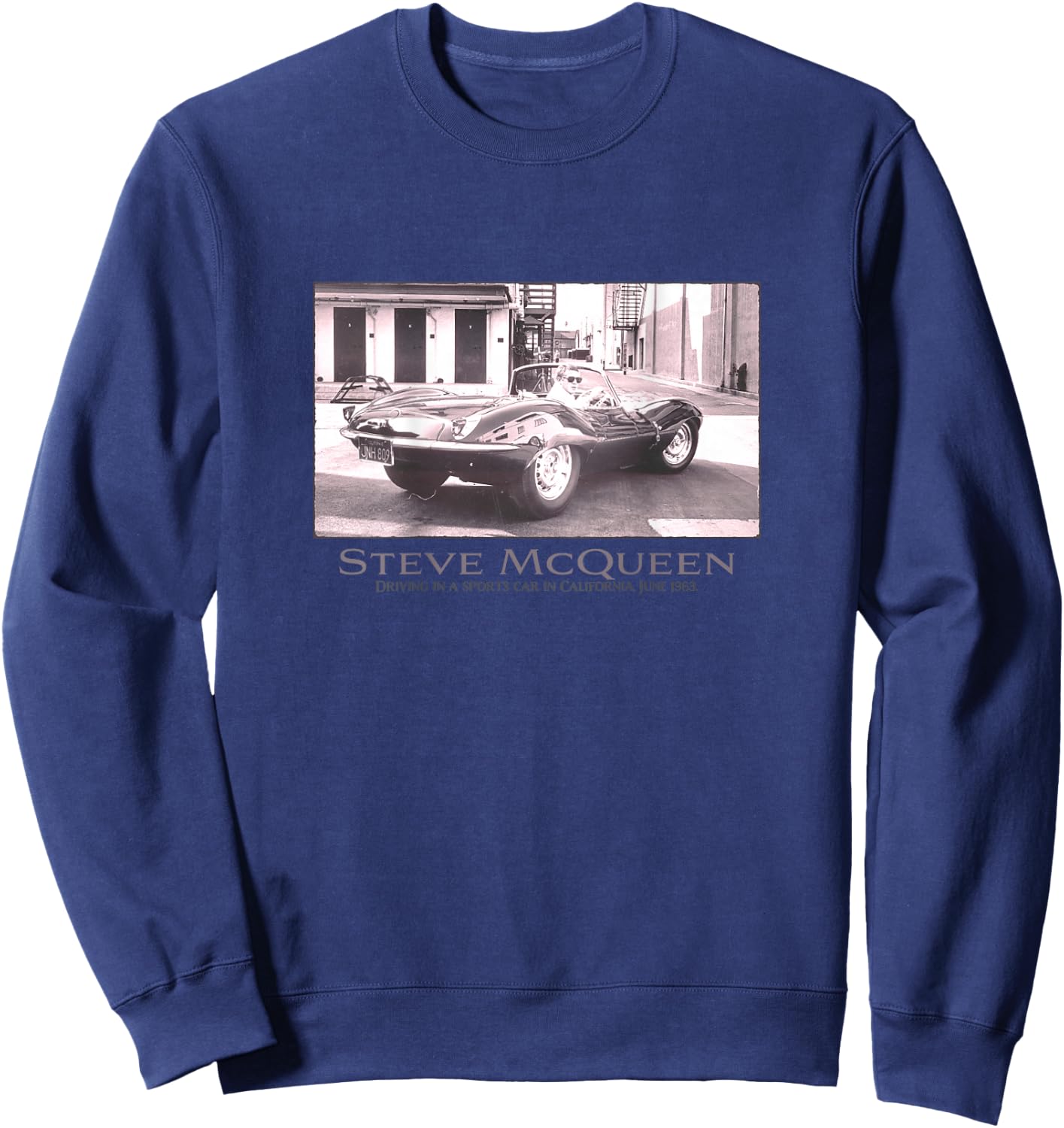 Steve McQueen_002_Back Printed , Black, S Sweatshirt - Sweatshirt | Navy