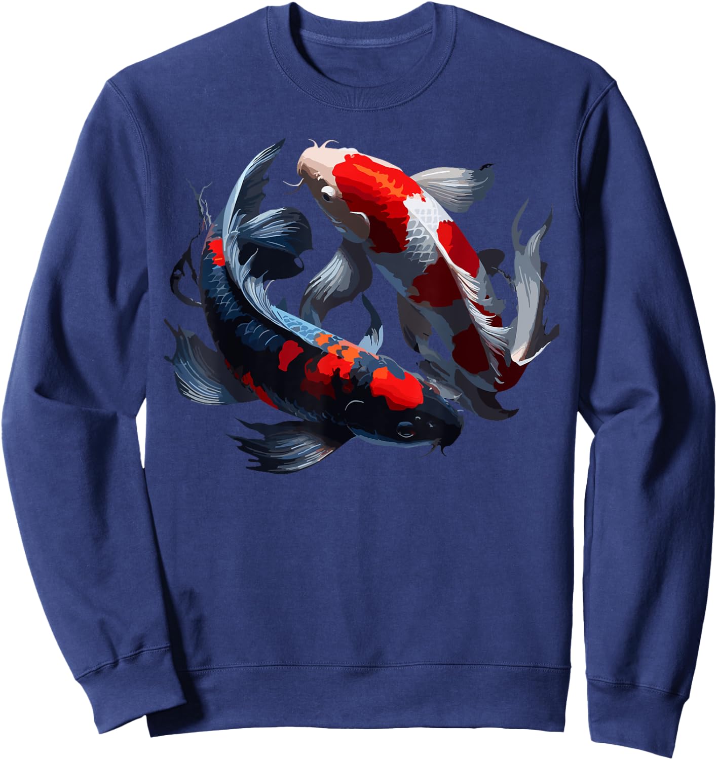 Japanischer Koi-Karpfen Nishikigoi Fisch Kirschblüten Herren Damen Sweatshirt - Sweatshirt | Navy