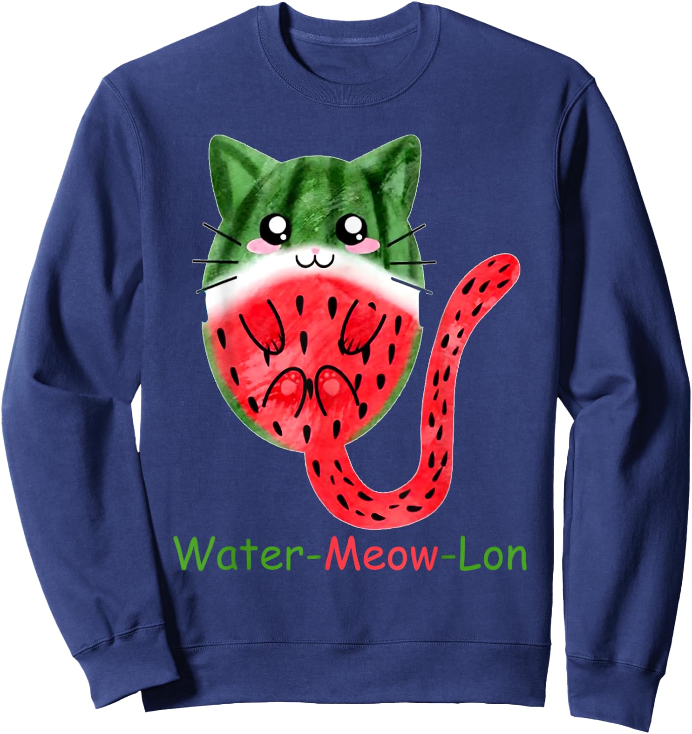 Love Watermelon Women Shirt Watermelon Lovers for kids girls Sweatshirt - Sweatshirt | Navy
