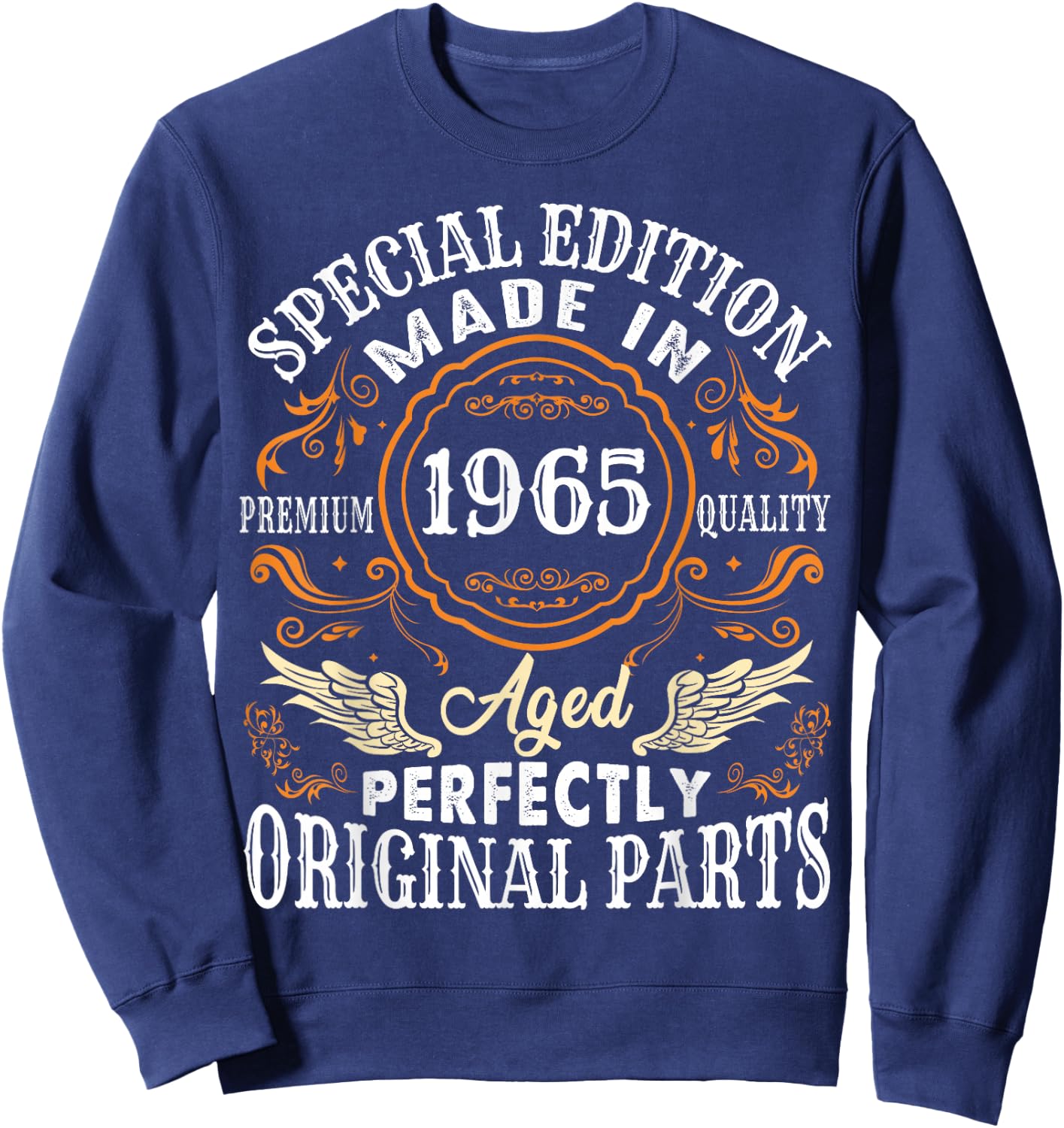 Vintage 1965 60th Birthday 60 Years Old Sweatshirt - Sweatshirt | Navy