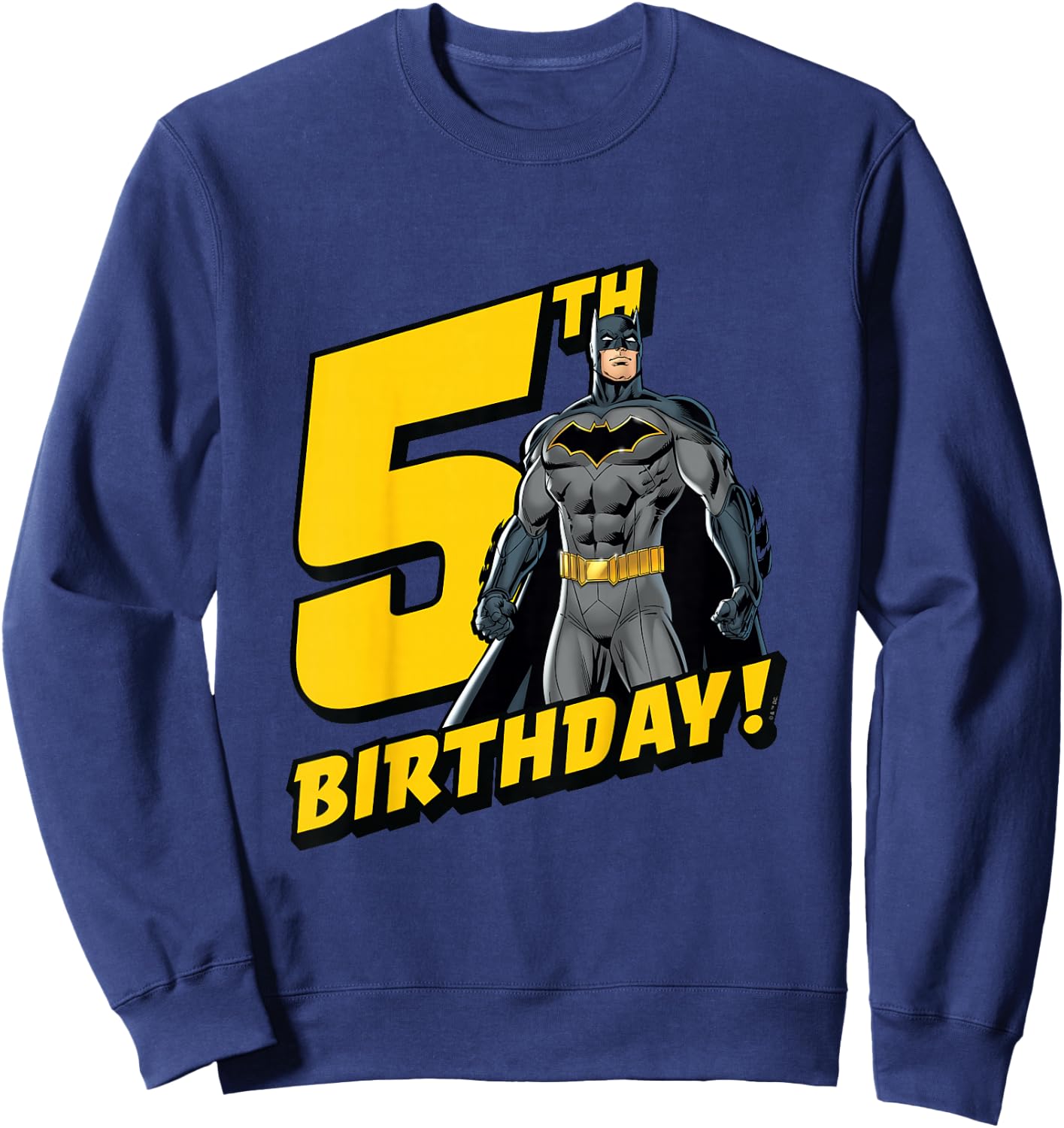 Kids Batman 5th Birthday Sweatshirt - Sweatshirt | Navy