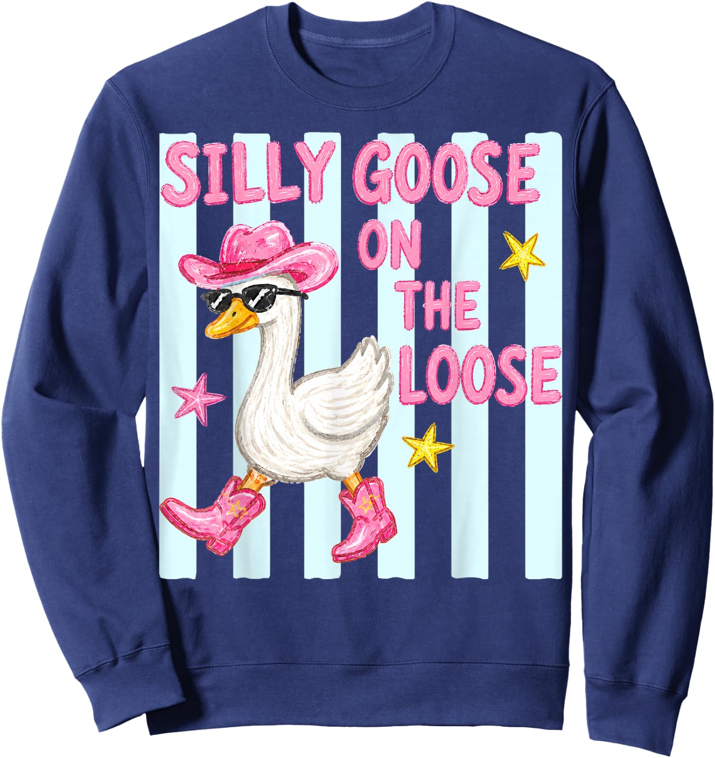 Got Too Silly Funny Goose Pun Humor Summer Women Kid Sweatshirt - Sweatshirt | Navy