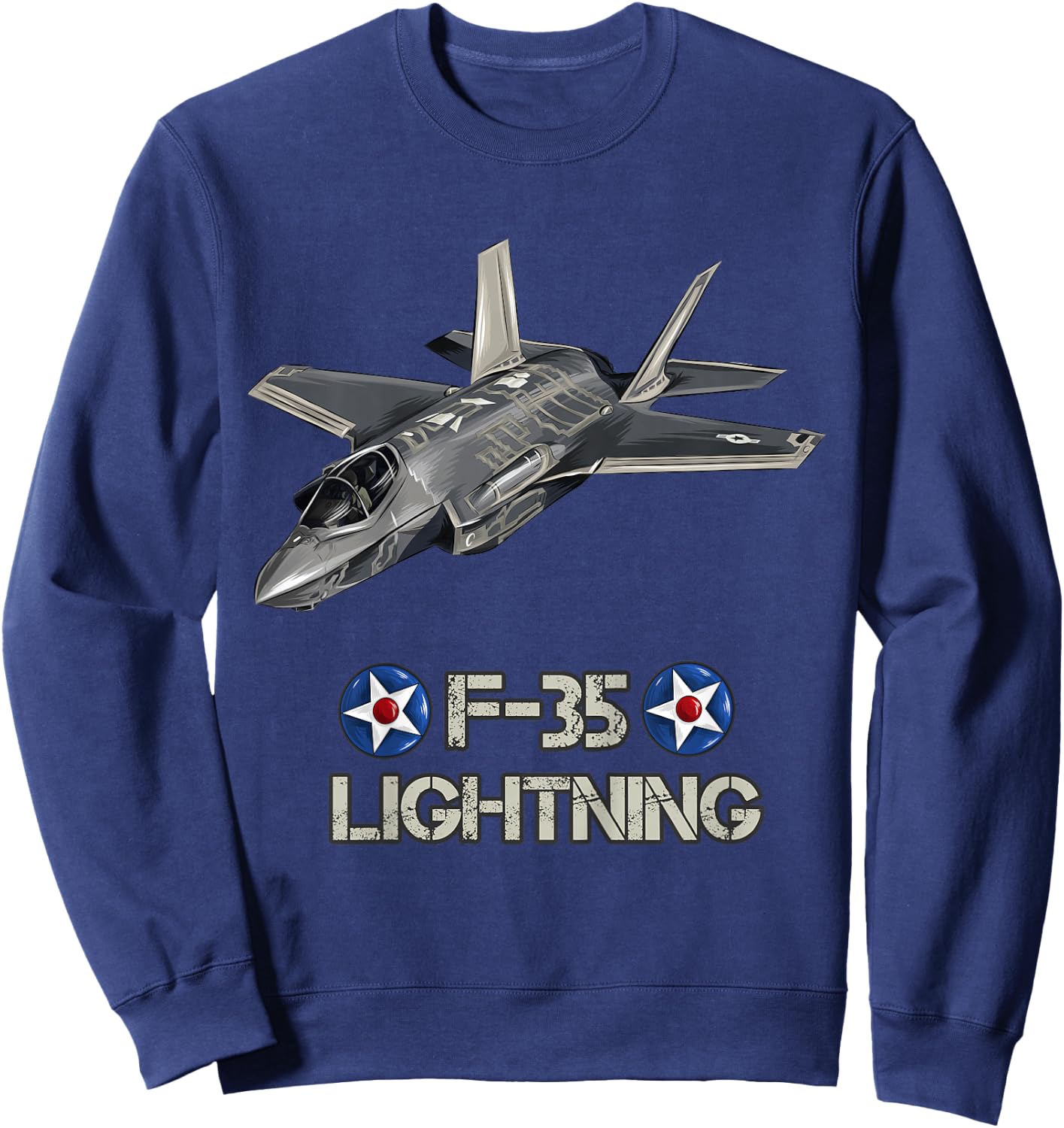 American Aircraft Stealth Fighter F35 lightning Sweatshirt - Sweatshirt | Navy