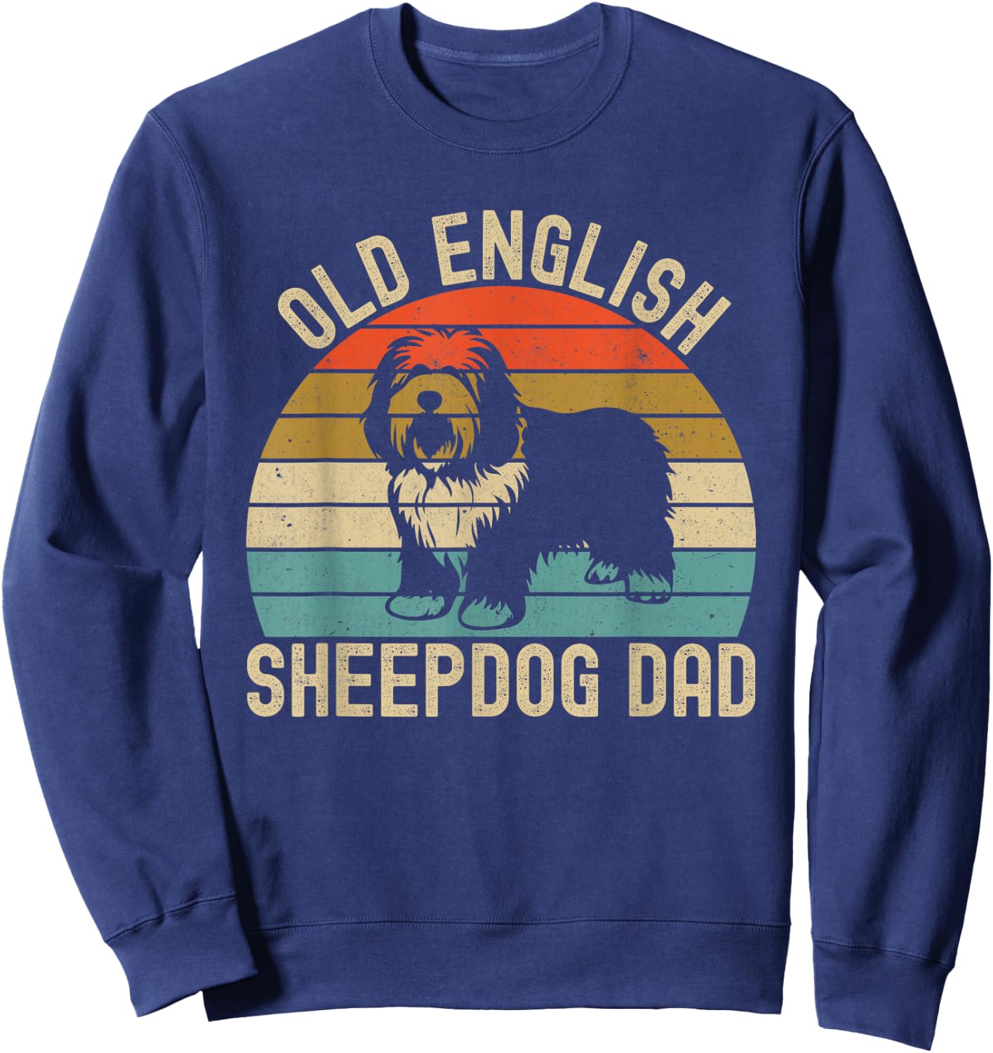 Old English Sheepdog Dad Sweatshirt - Sweatshirt | Navy