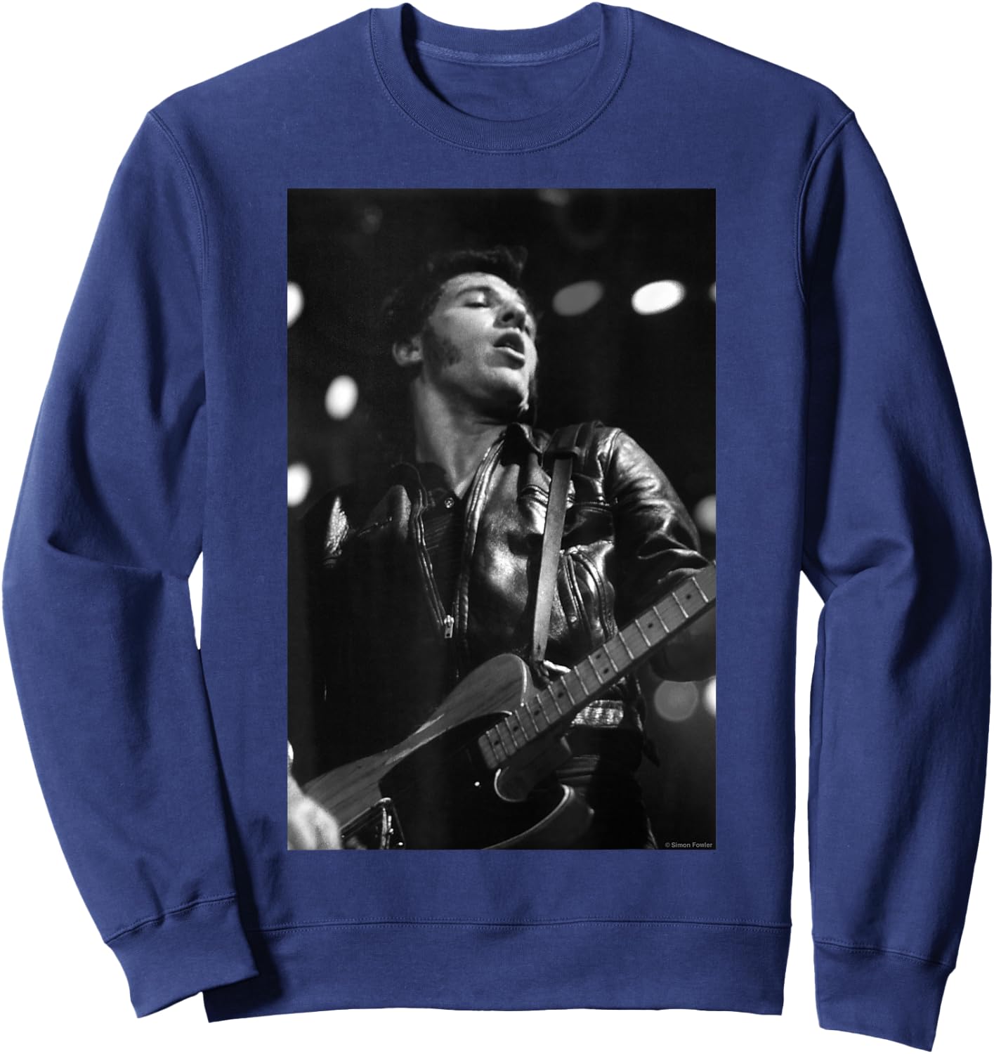Bruce Springsteen Live At Wembley by Simon Fowler , Black, S Sweatshirt - Sweatshirt | Navy