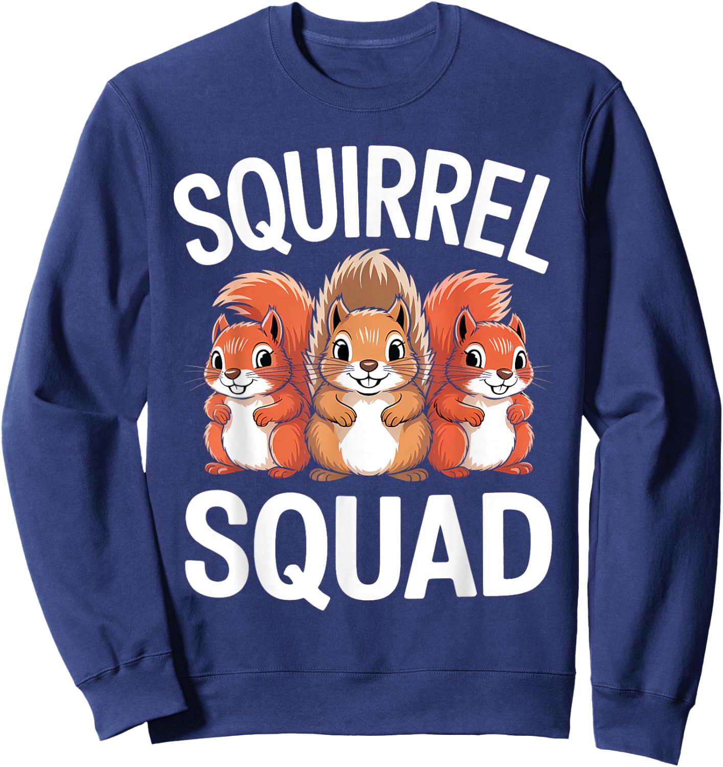 Squirrel Squad for Squirrel Lover Kids Cute Squirrel Animal Sweatshirt - Sweatshirt | Navy