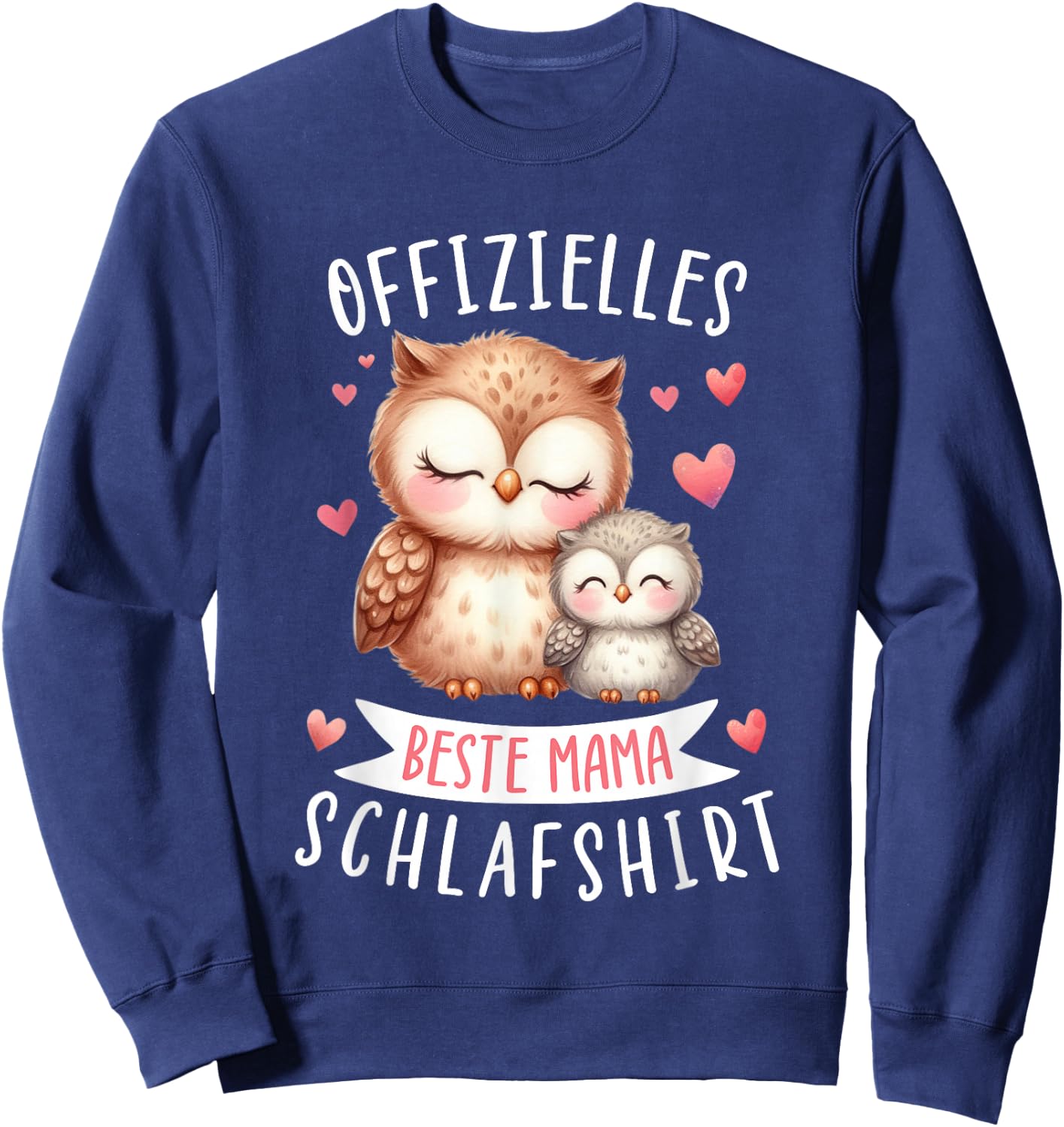 Offizielles Beste Mama Schlafshirt Muttertag Eulen Mama Sweatshirt - Sweatshirt | Navy