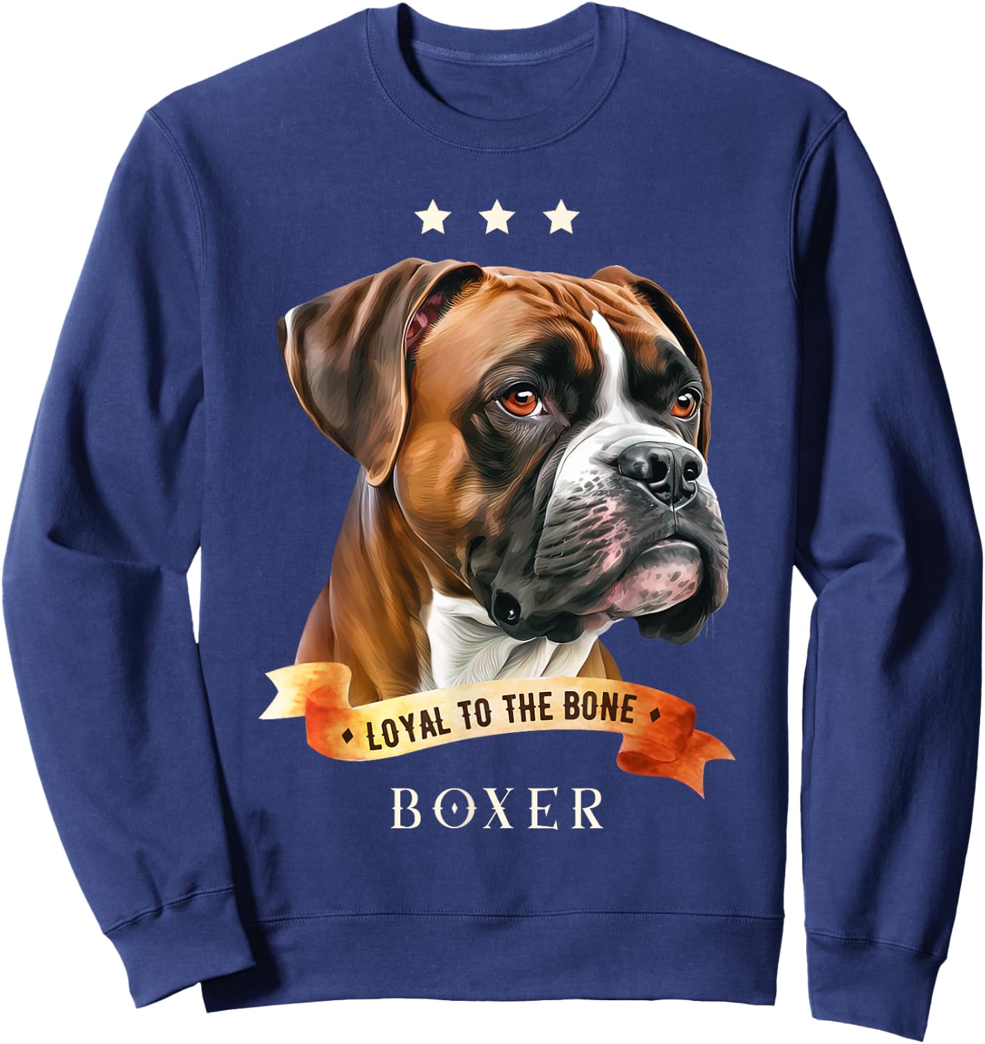 Loyal To The Bone Boxer Boxer Loyal Dogs Sweatshirt - Sweatshirt | Navy