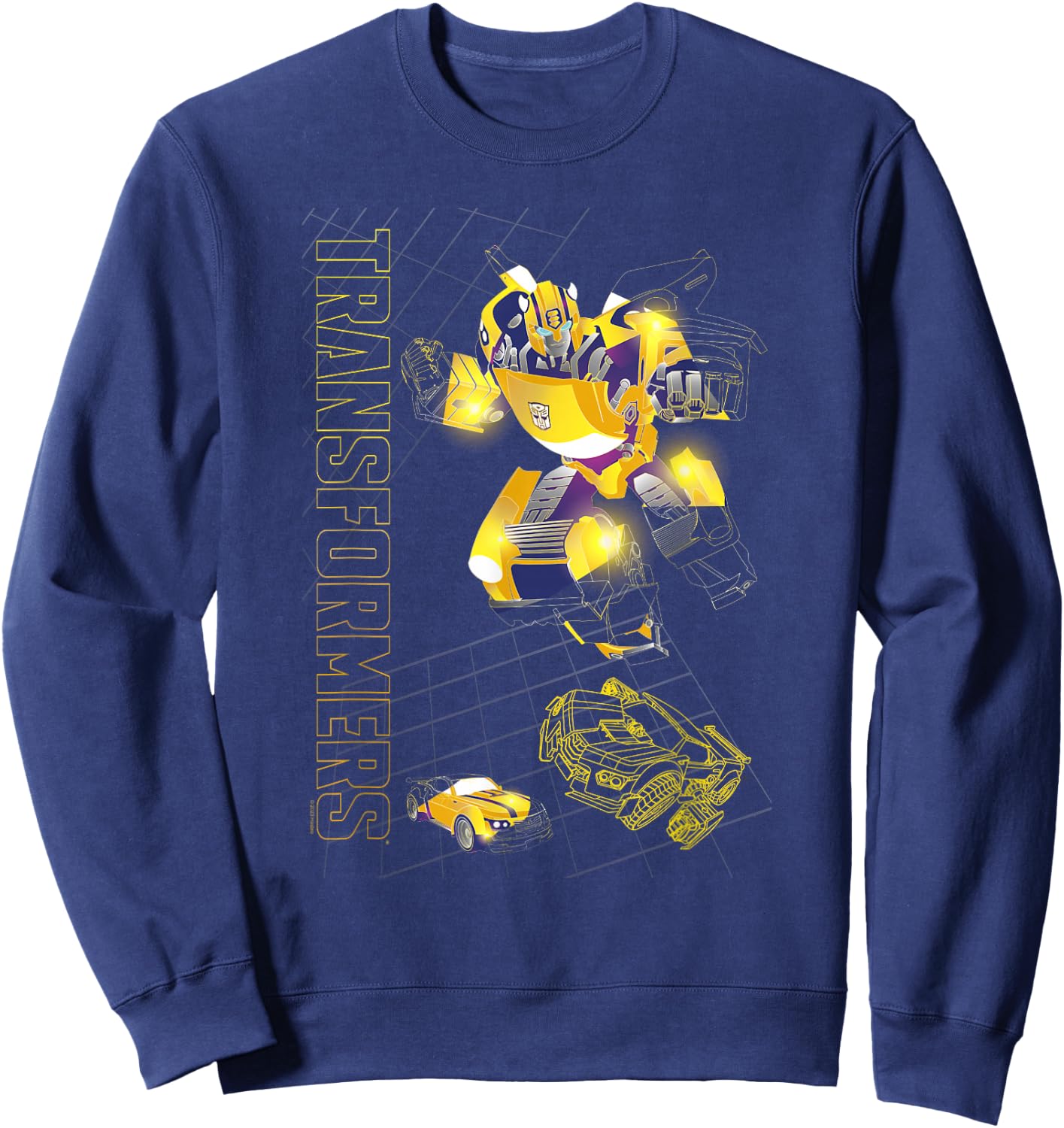 Transformers Evergreen Bumblebee Ready To Fight Logo Sweatshirt - Sweatshirt | Navy