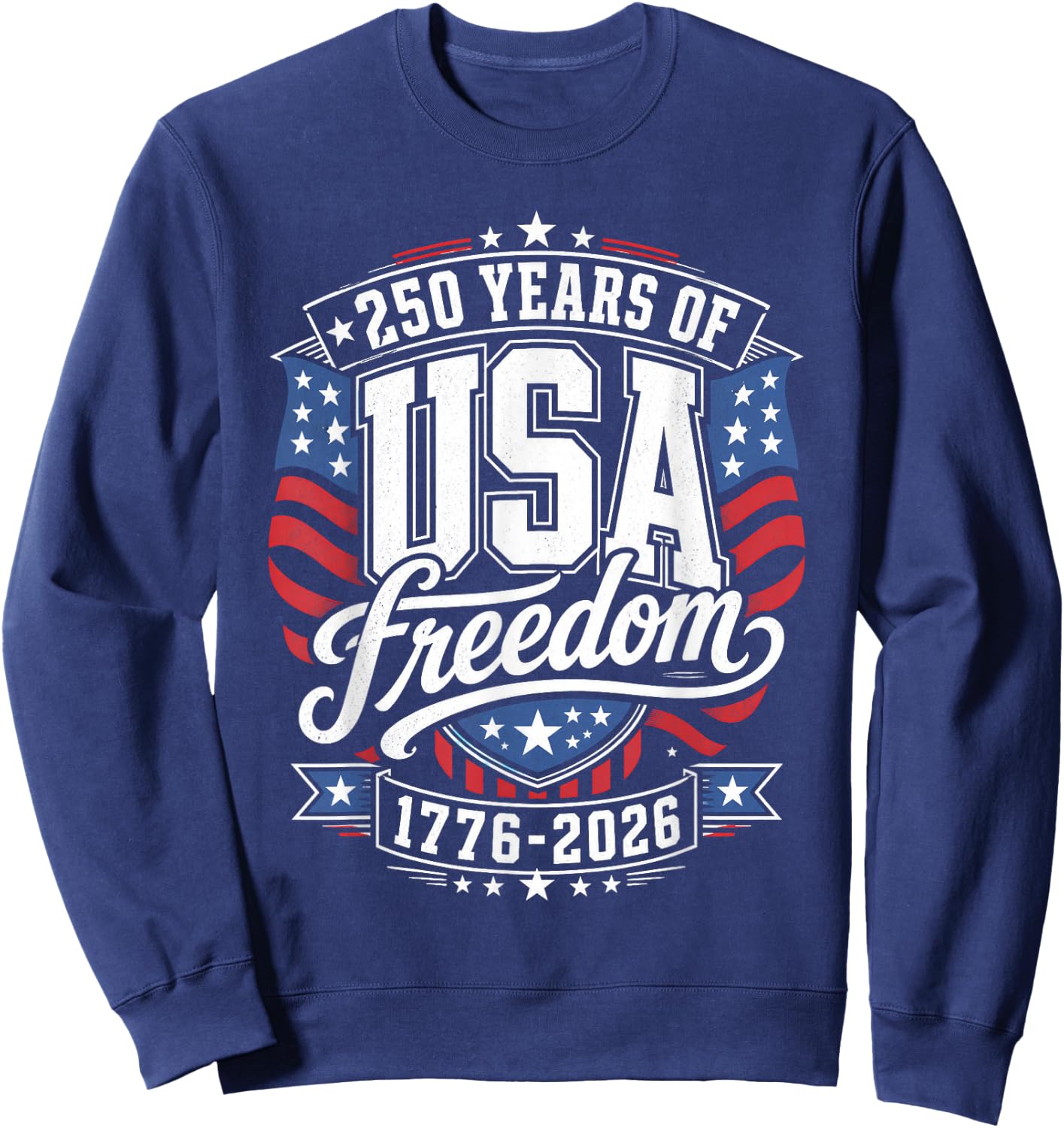 250 Anniversary USA Women Men Sweatshirt - Sweatshirt | Navy