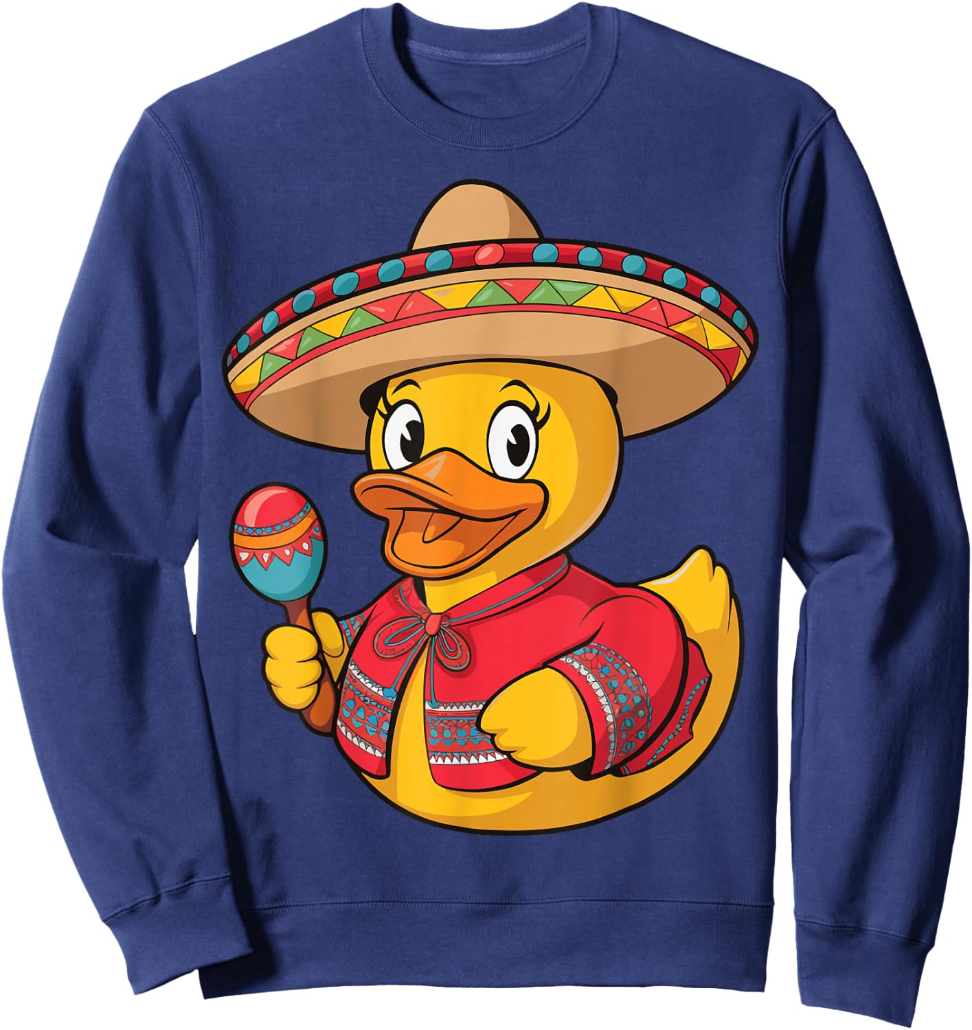 Rubber Duck Cinco De Mayo Sweatshirt - Sweatshirt | Navy