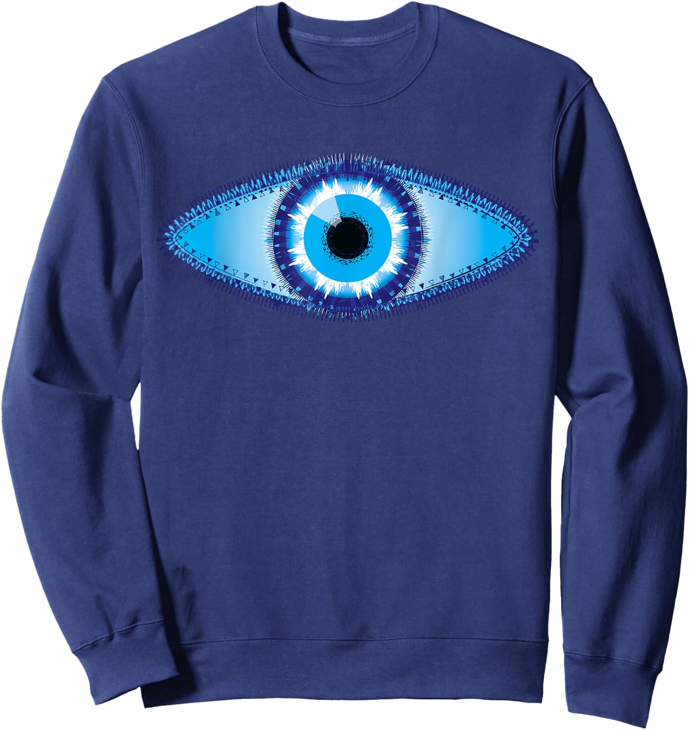 Evil Eye Shirt Nazar Protect From Evil Greek Turkish Sweatshirt - Sweatshirt | Navy