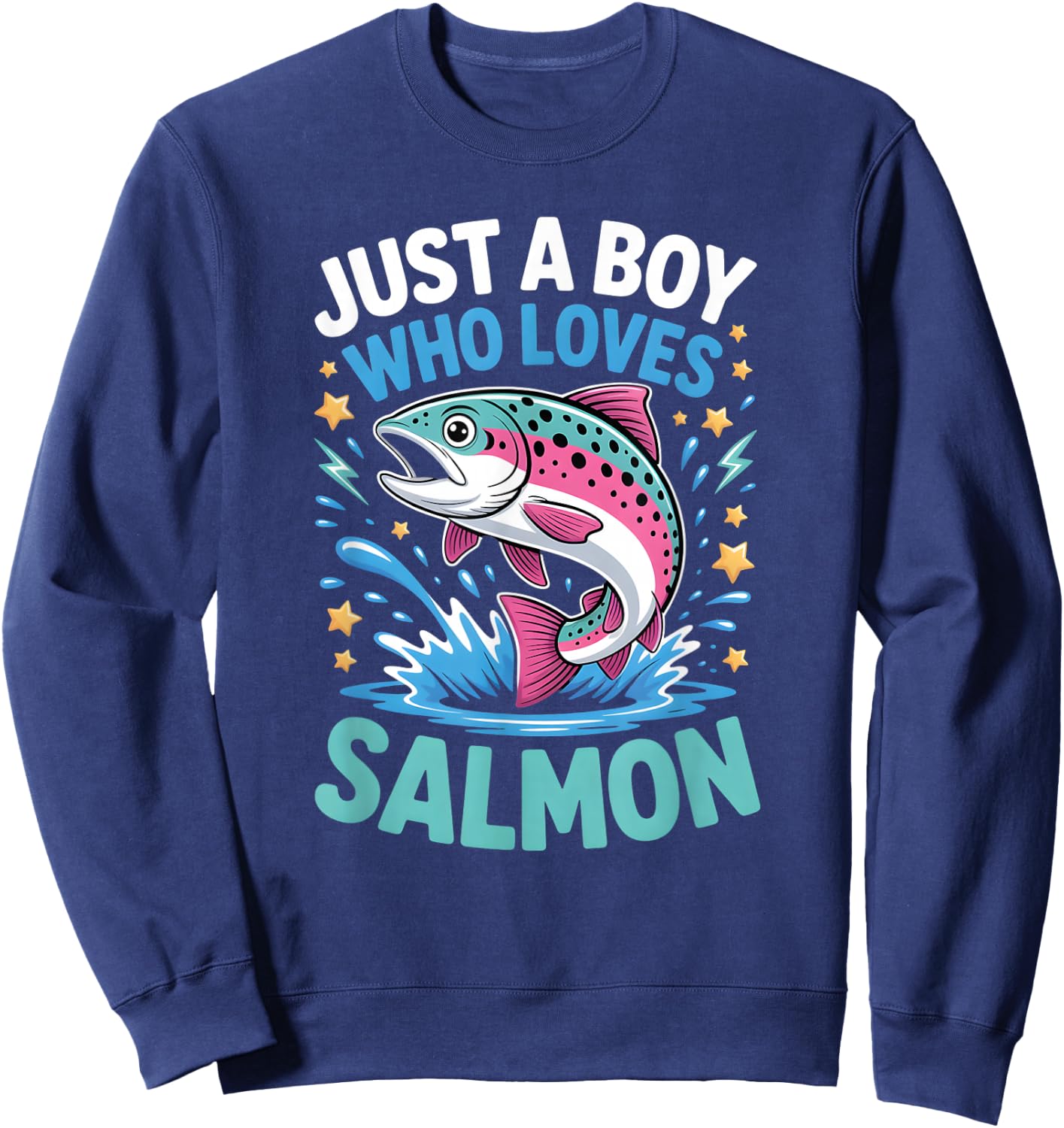 Boys Salmon Sweatshirt - Sweatshirt | Navy