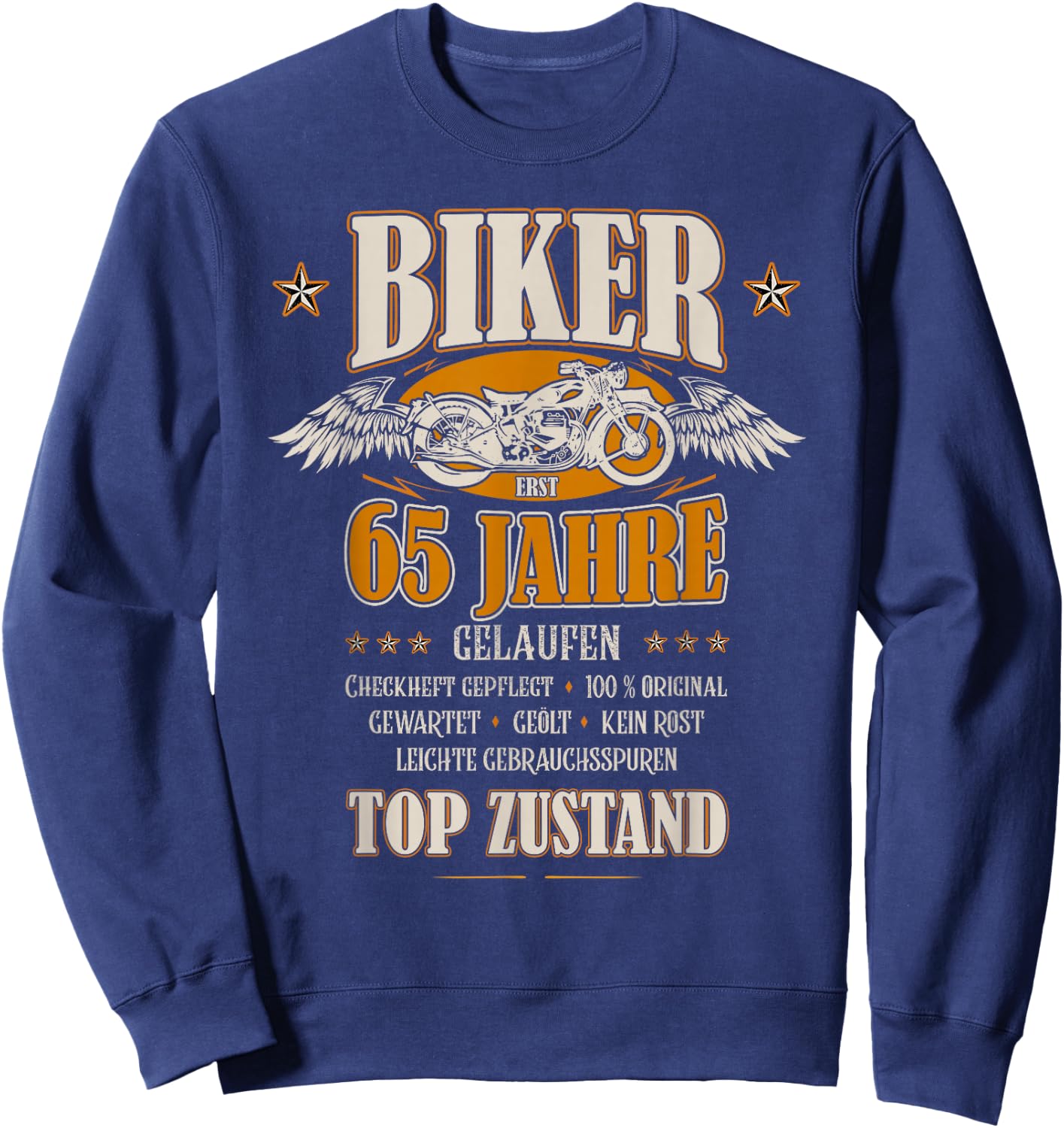 65. Geburtstag Biker Motorrad Mann Geschenk lustig Sweatshirt - Sweatshirt | Navy