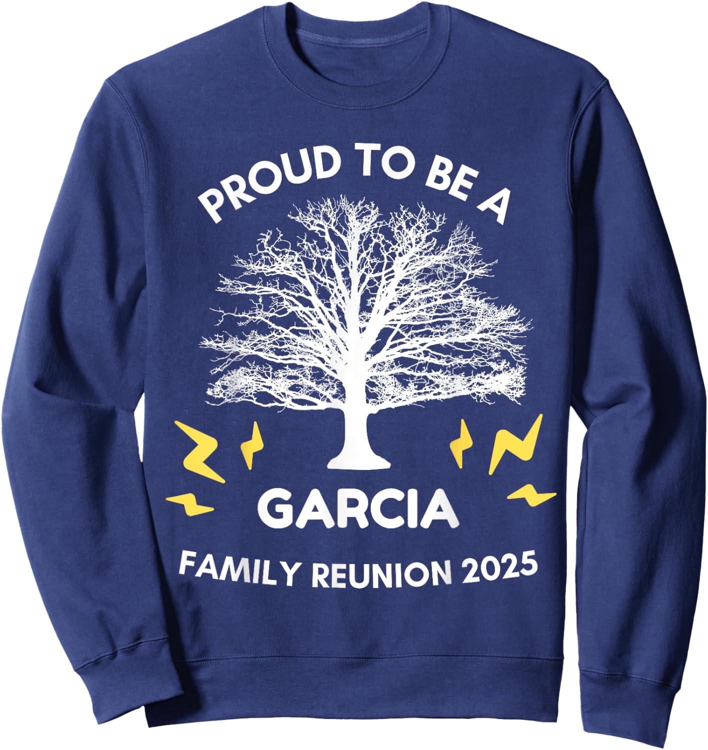 2025 GARCIA Family Reunion Gathering Family Tree Matching Sweatshirt - Sweatshirt | Navy