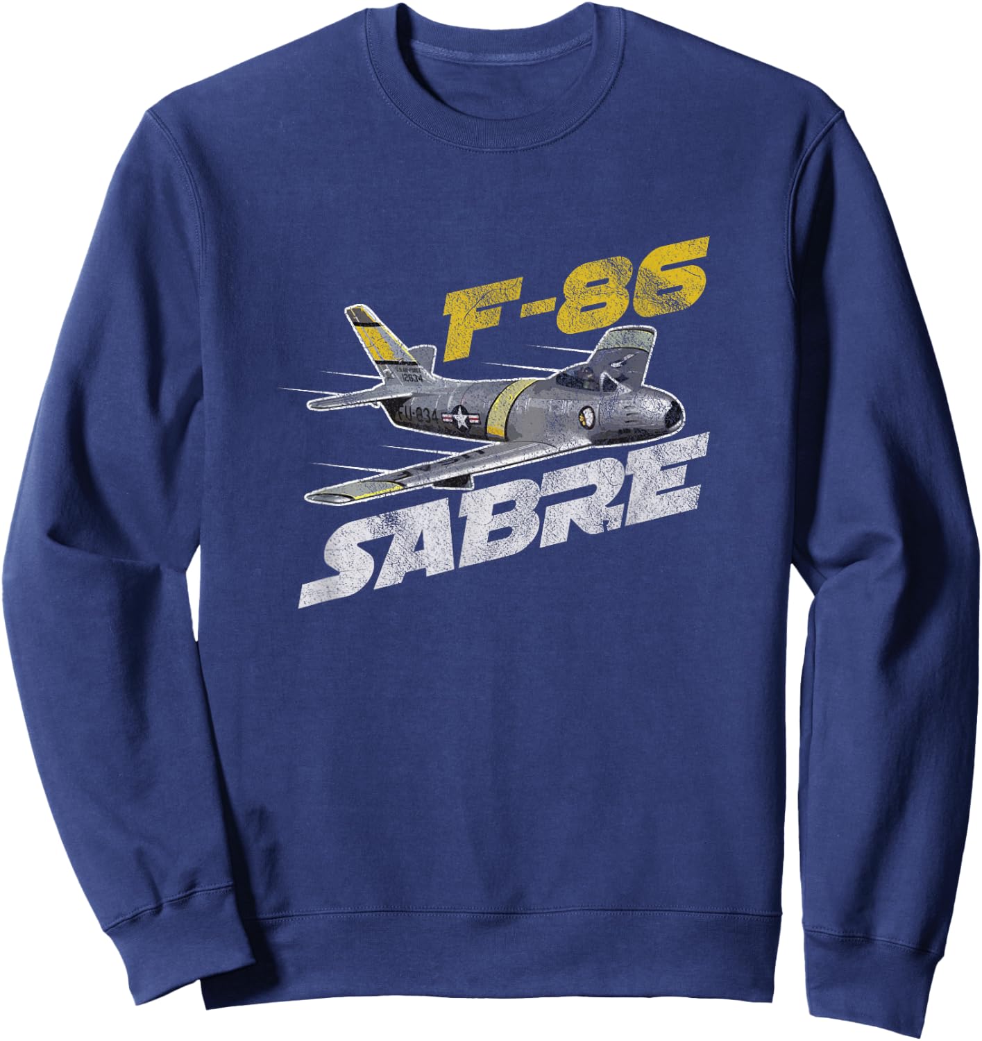 F-86 Sabre Jet Shirt Vintage Machine Veteran Pilot Sweatshirt - Sweatshirt | Navy