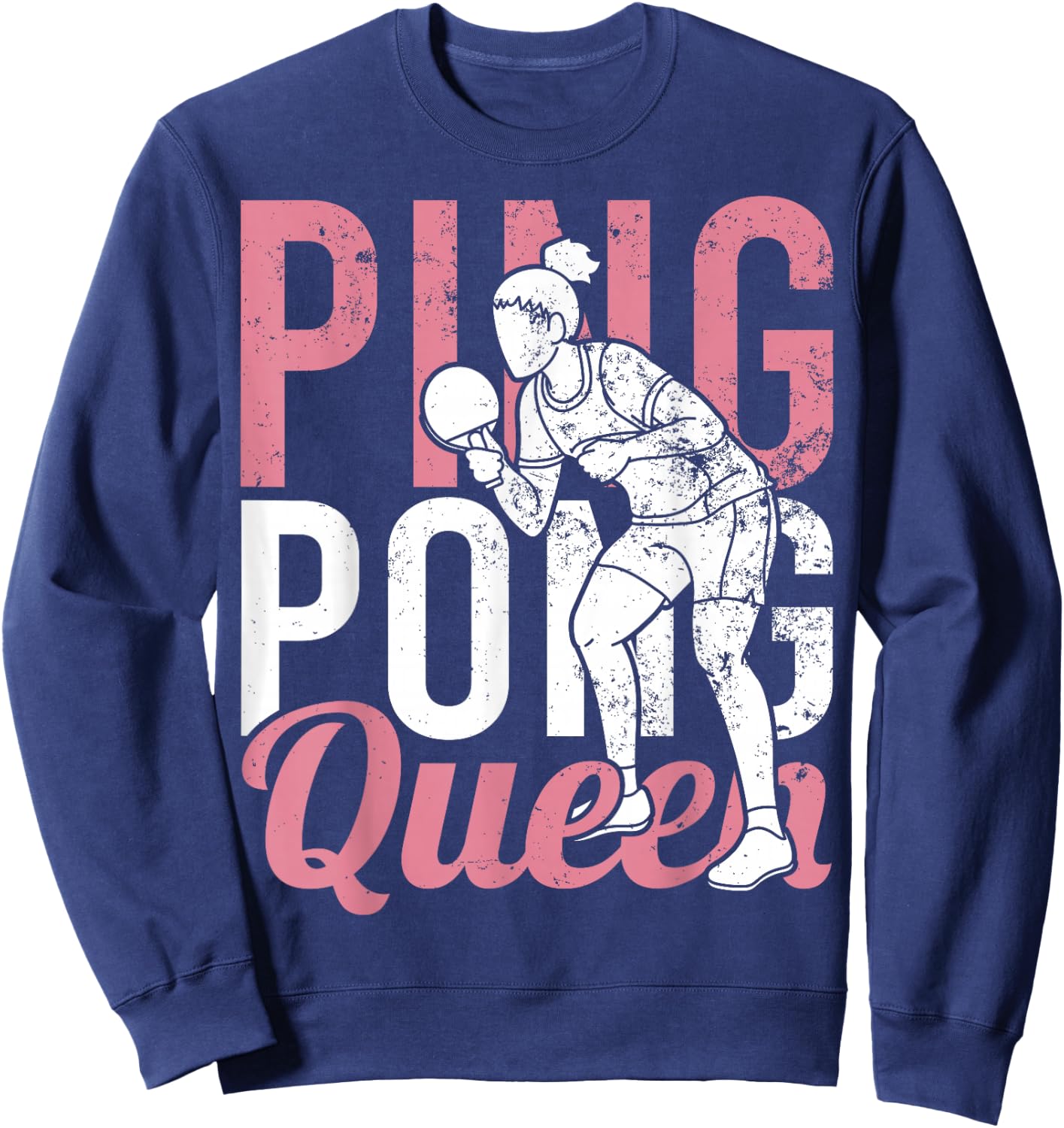 Ping Pong Spielerin Girl Frauen Damen Outfit! Tischtennis Sweatshirt - Sweatshirt | Navy