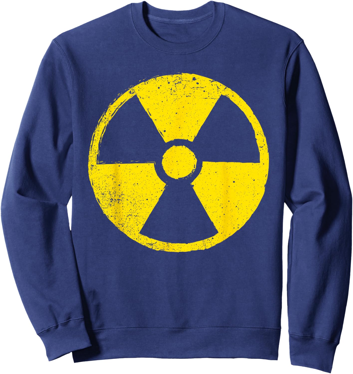 Funny Radioactive Symbol Women Biohazard Nuclear Sweatshirt - Sweatshirt | Navy